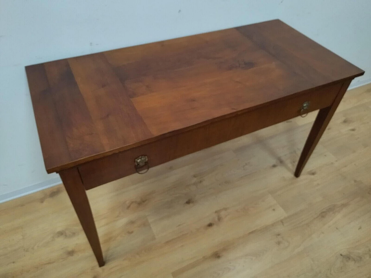 Directoire walnut table with drawer, late 18th century 7