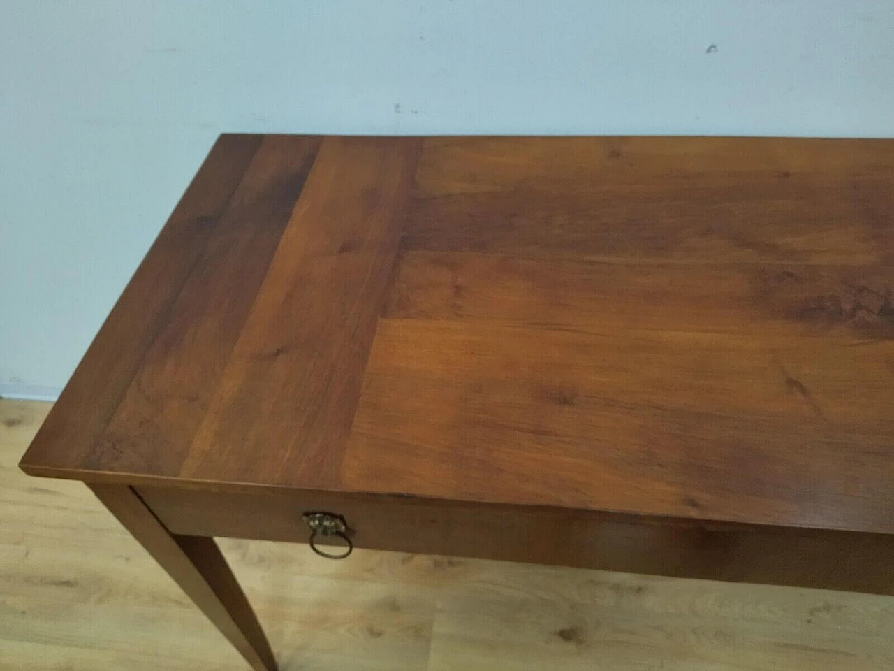 Directoire walnut table with drawer, late 18th century 10