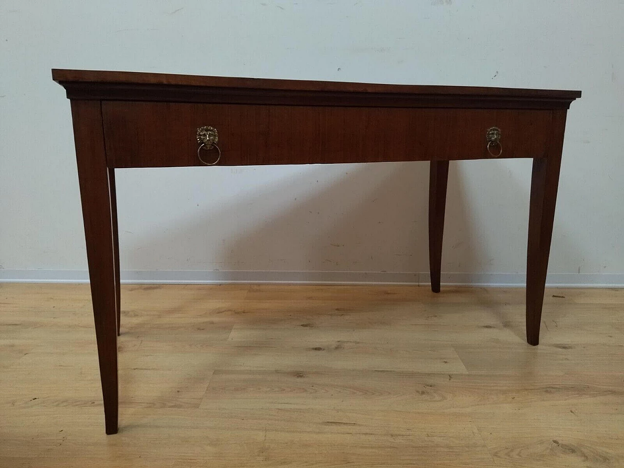 Directoire walnut table with drawer, late 18th century 12