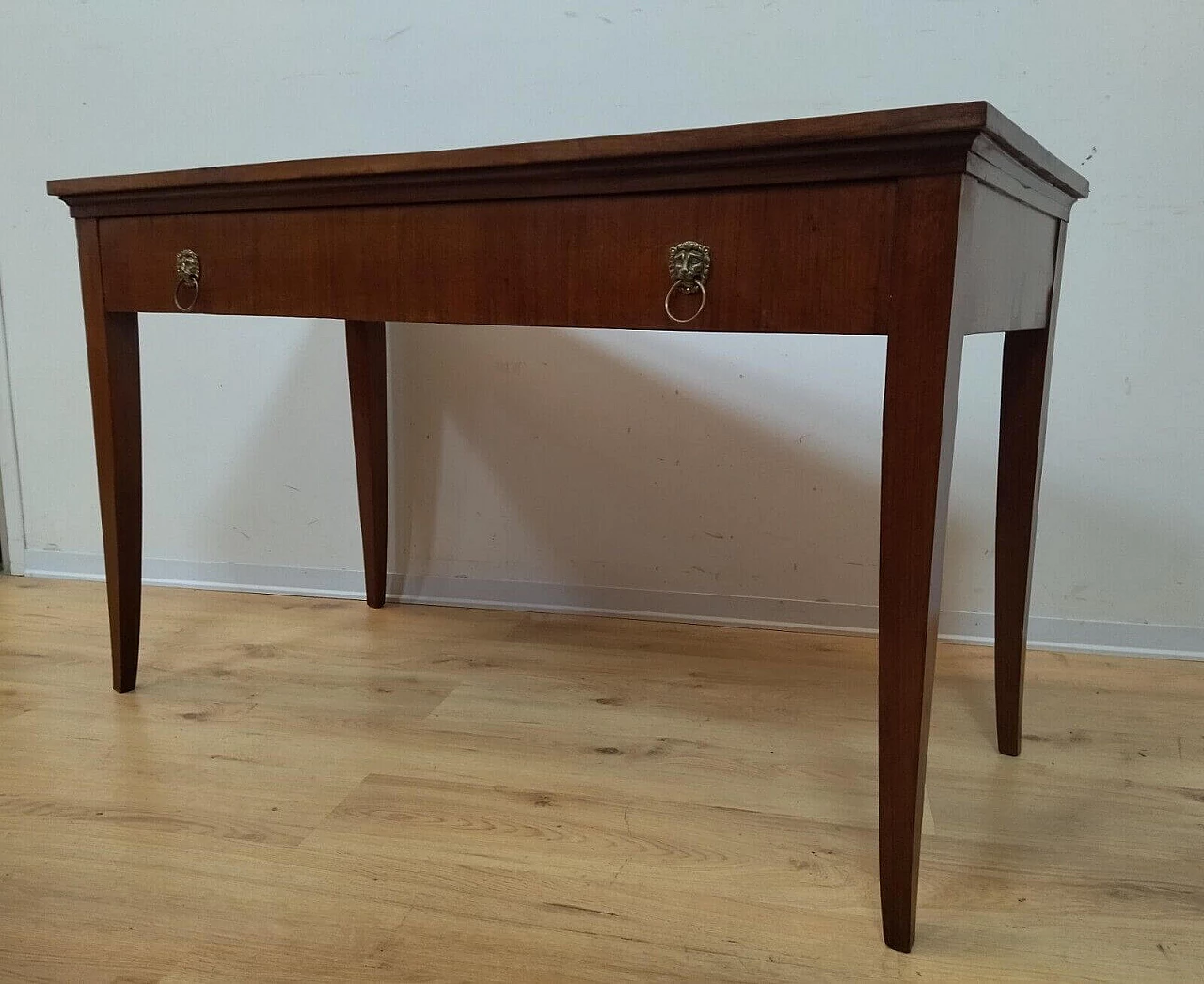 Directoire walnut table with drawer, late 18th century 13