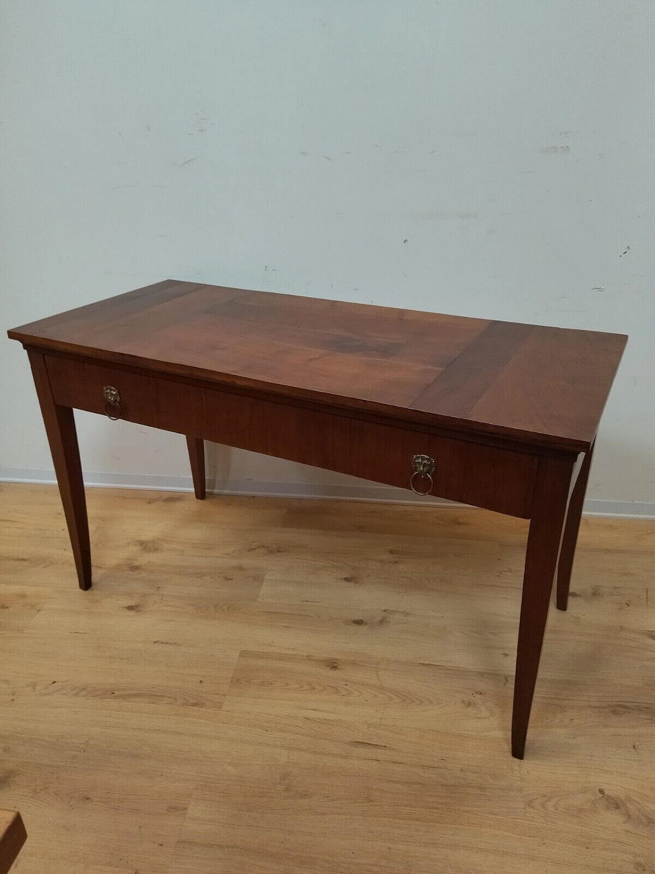 Directoire walnut table with drawer, late 18th century 15