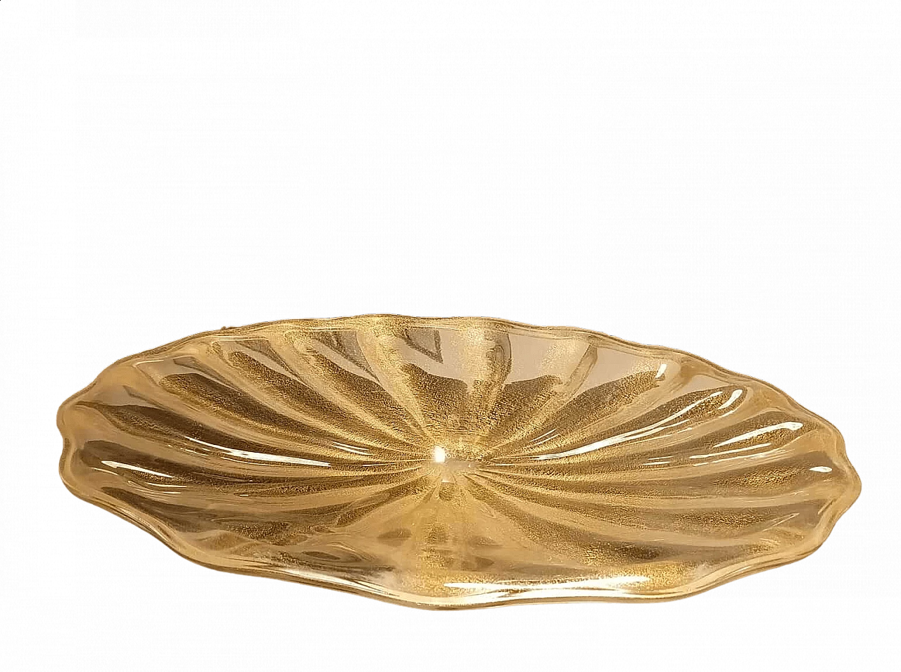 Murano glass and gold leaf plate by Alberto Donà, 1990s 12