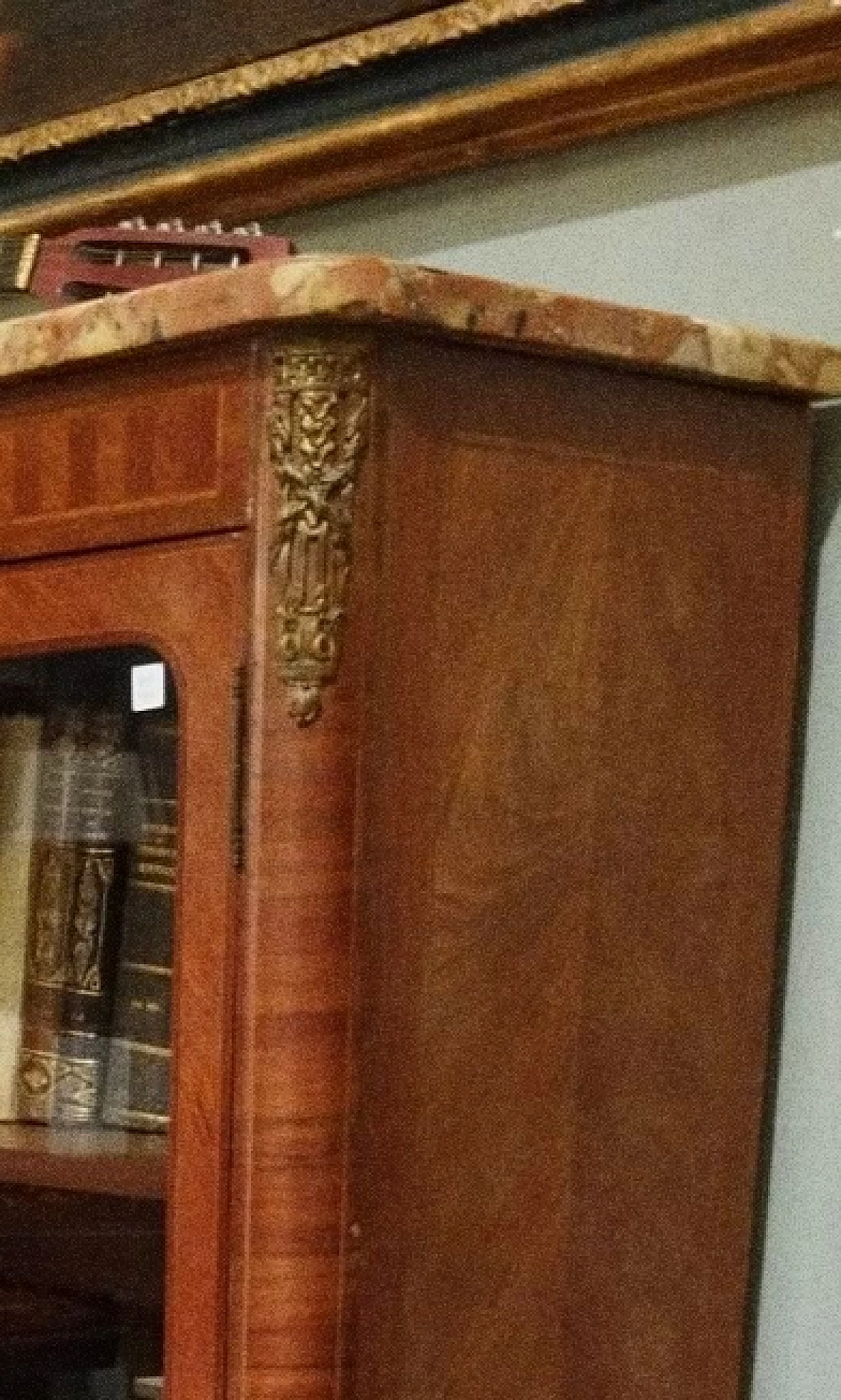 Rosewood and rosewood inlaid bookcase, 19th century 4