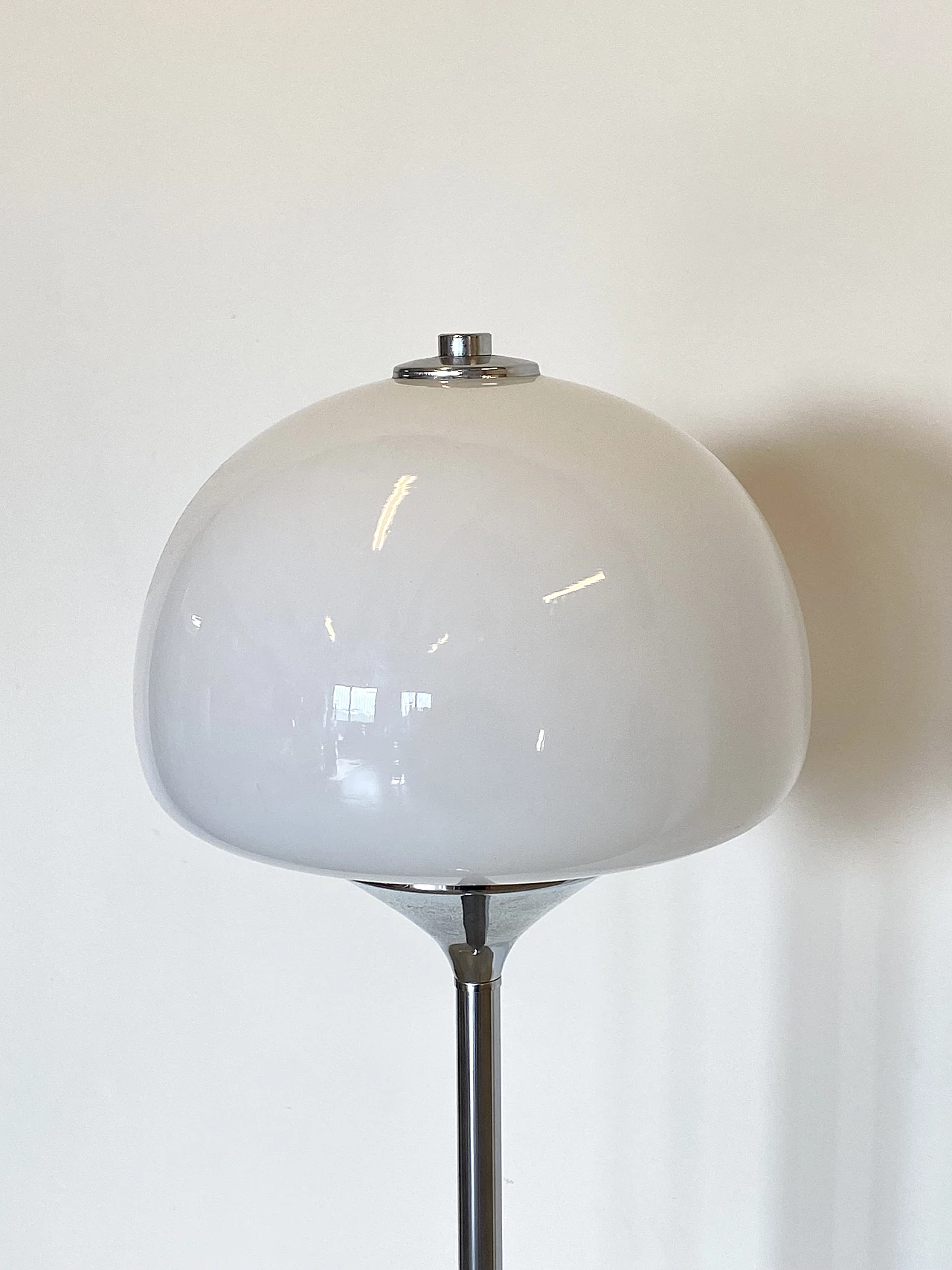 Floor lamp in glass and chromed metal, 1970s 7