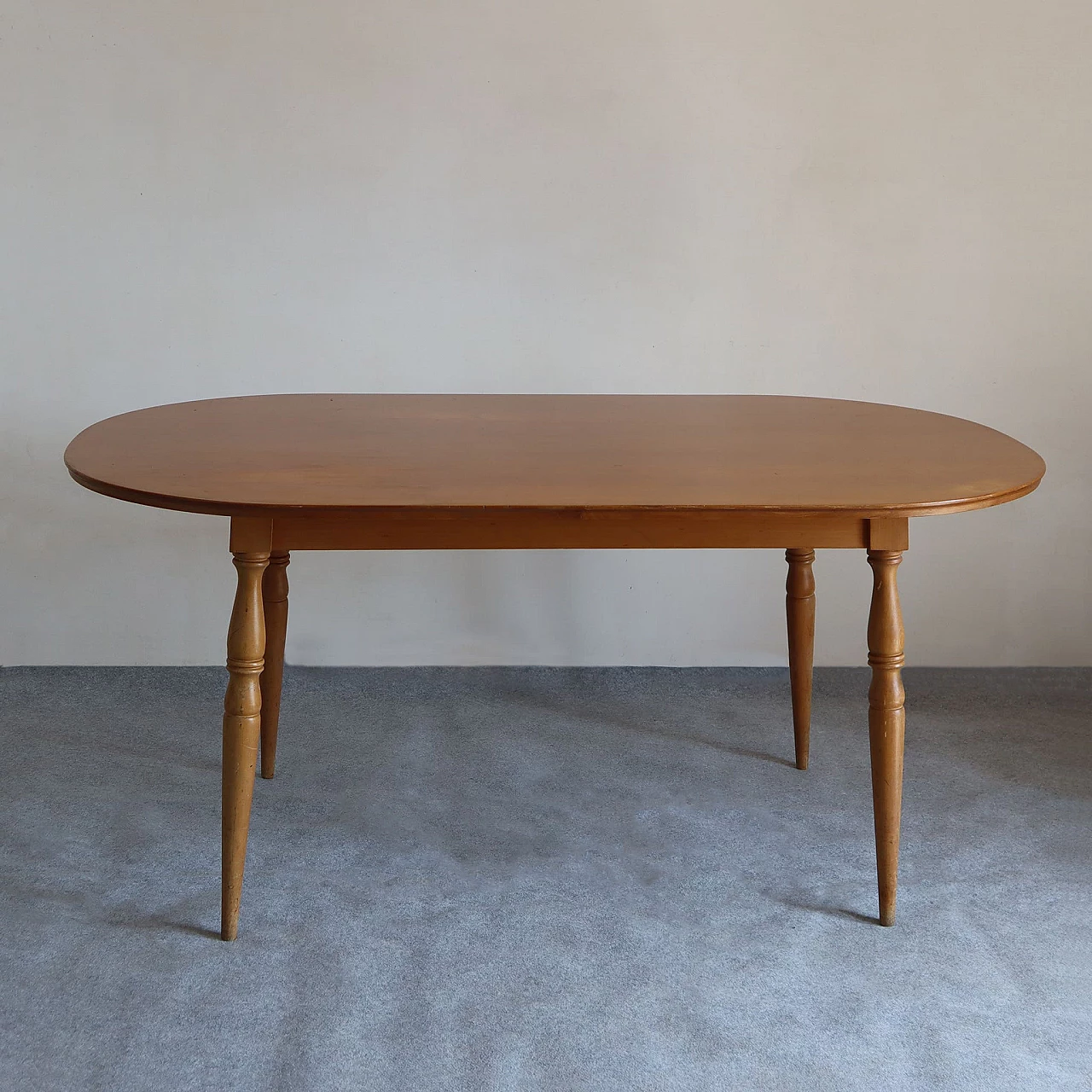 Table in solid beech by ISA Bergamo, 1960s 1