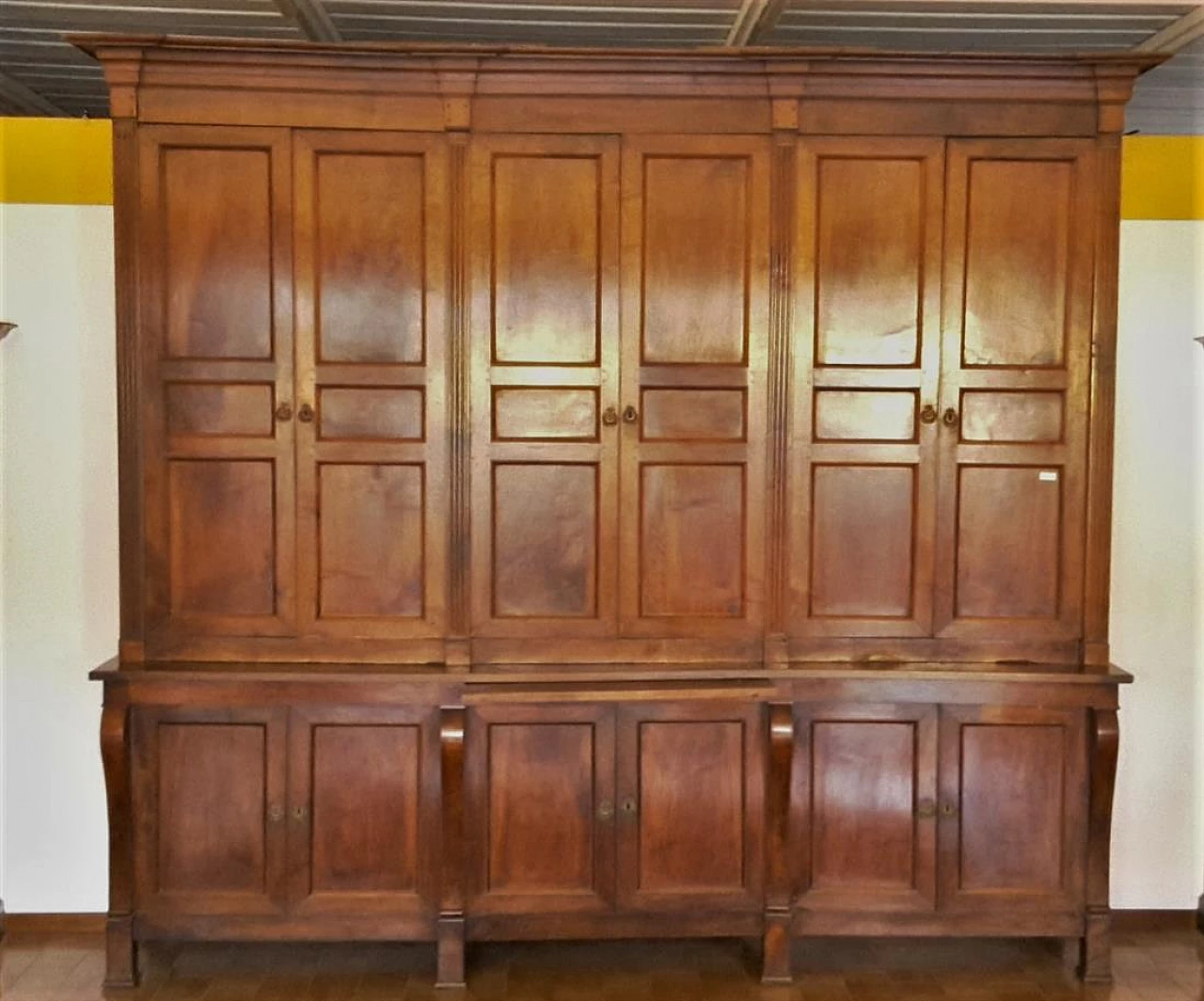 Walnut bookcase in Louis XVI style, 19th century 1