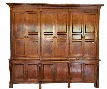 Walnut bookcase in Louis XVI style, 19th century