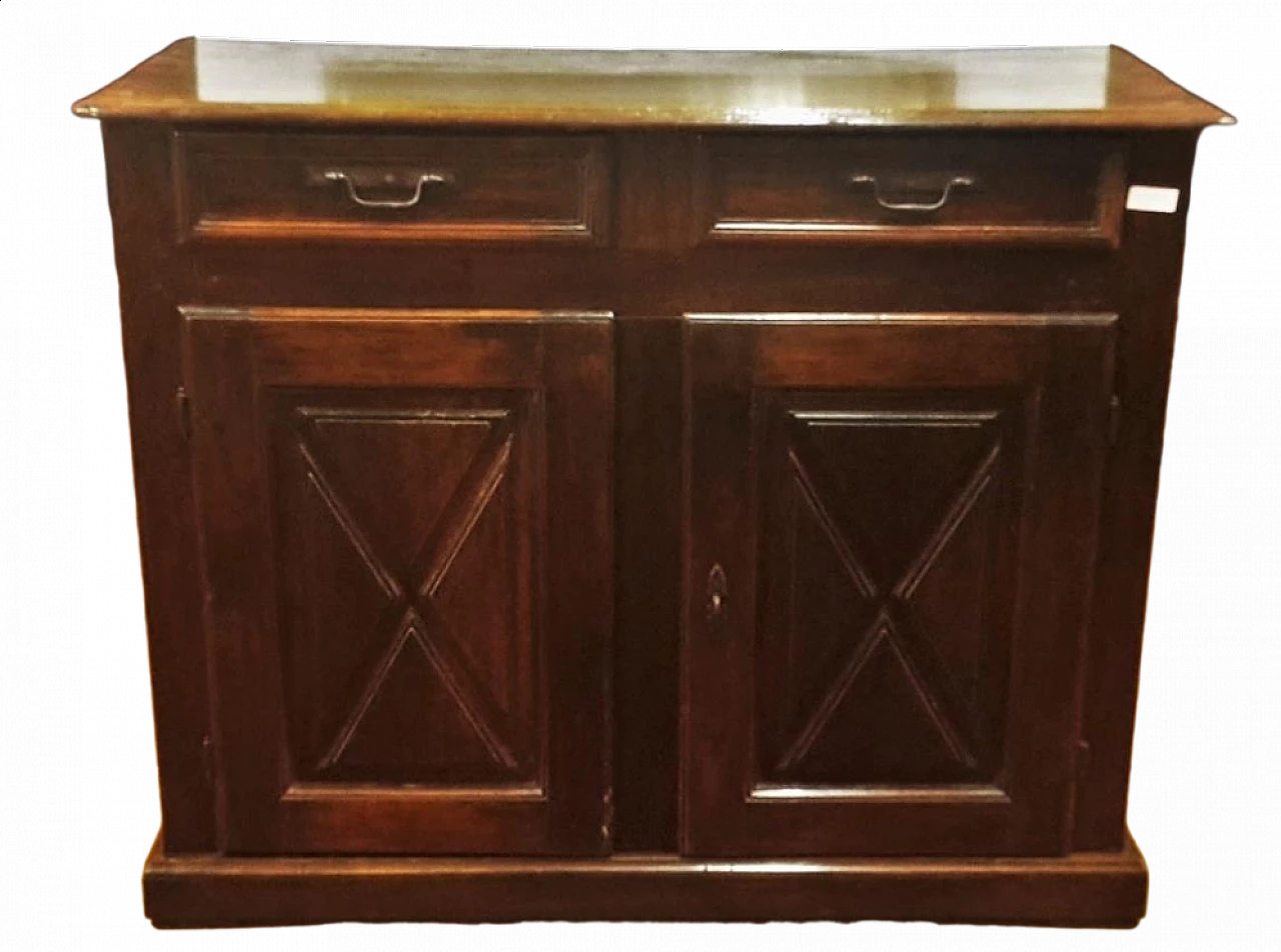 Walnut sideboard with two drawers and doors, early 18th century 9