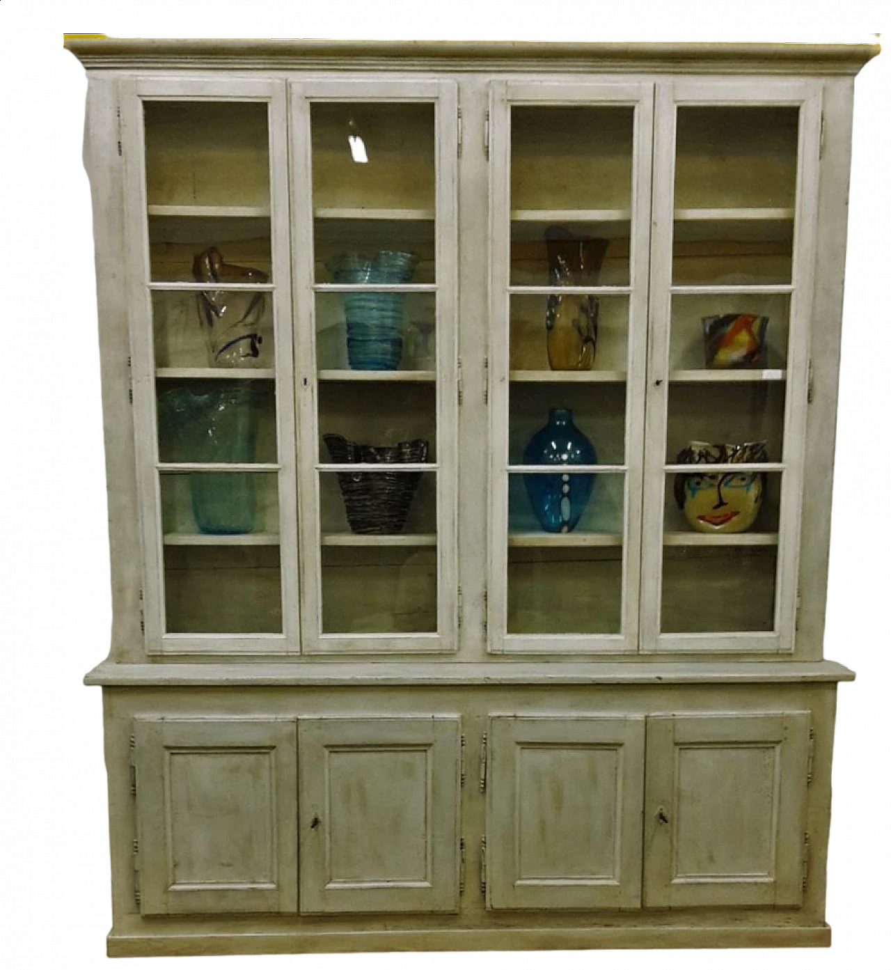 White lacquered larch bookcase, first half of 19th century 9