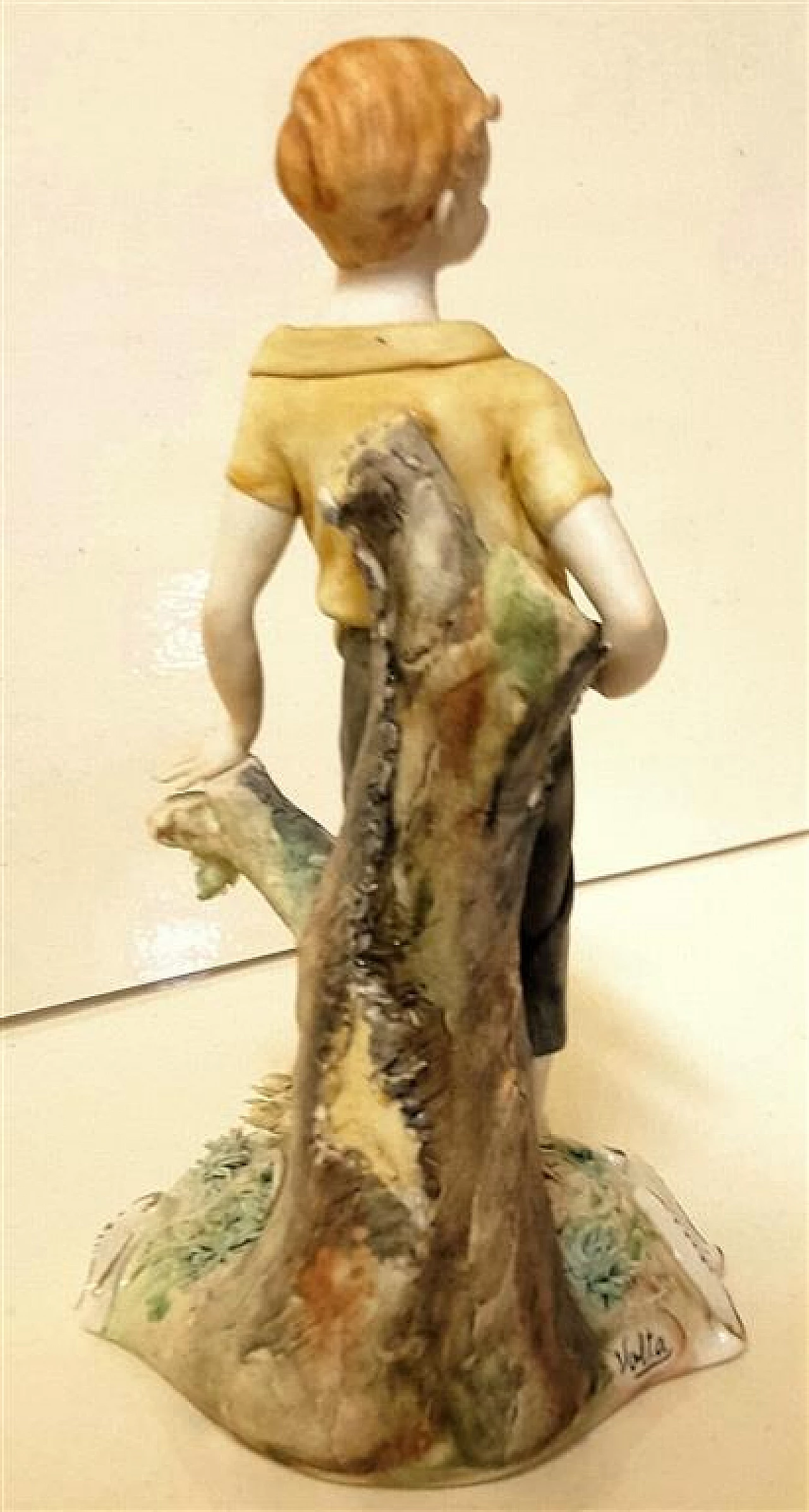 Volta, boy with sickle, Capodimonte ceramic sculpture 4