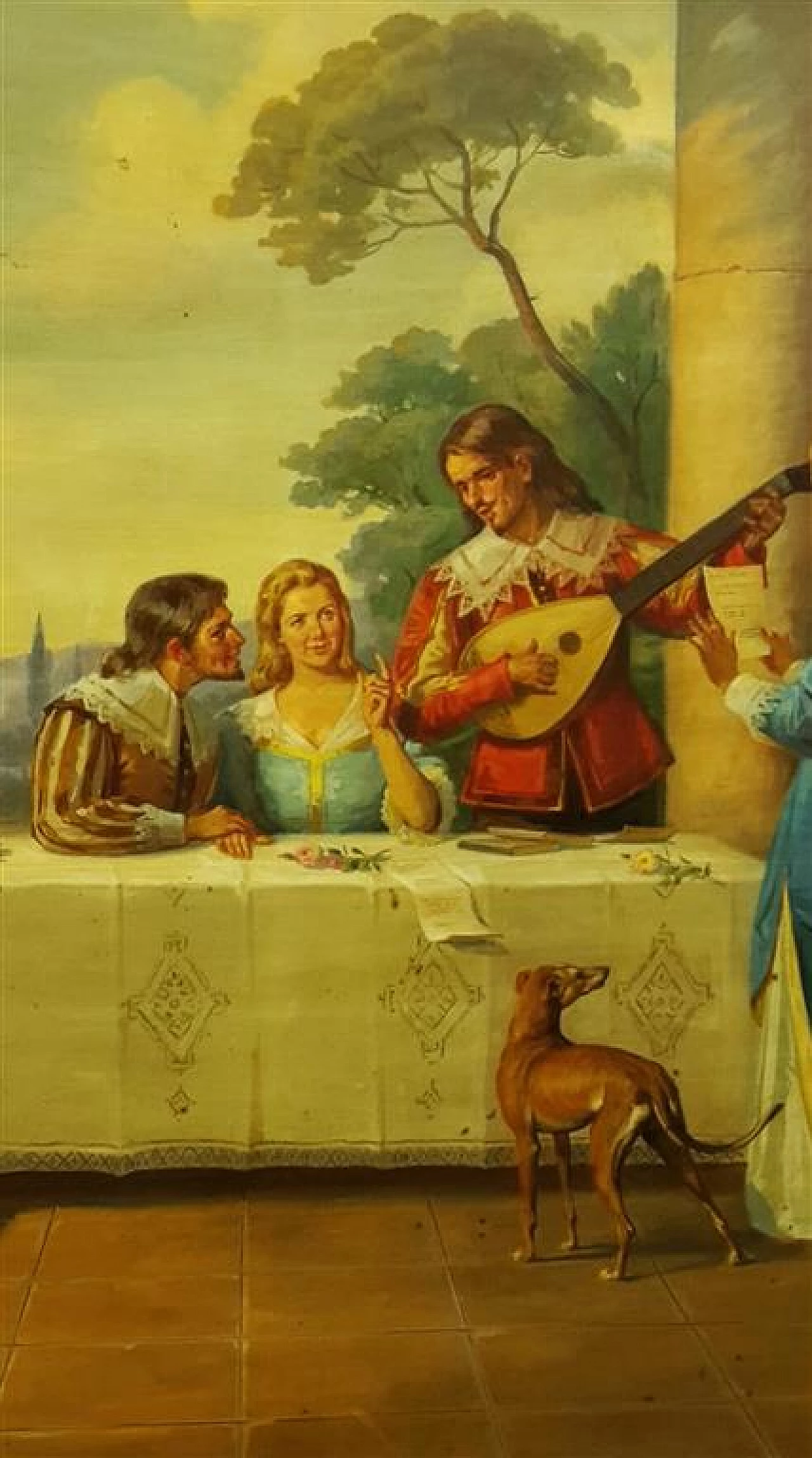 Gallant scene, oil painting on canvas, 1973 6