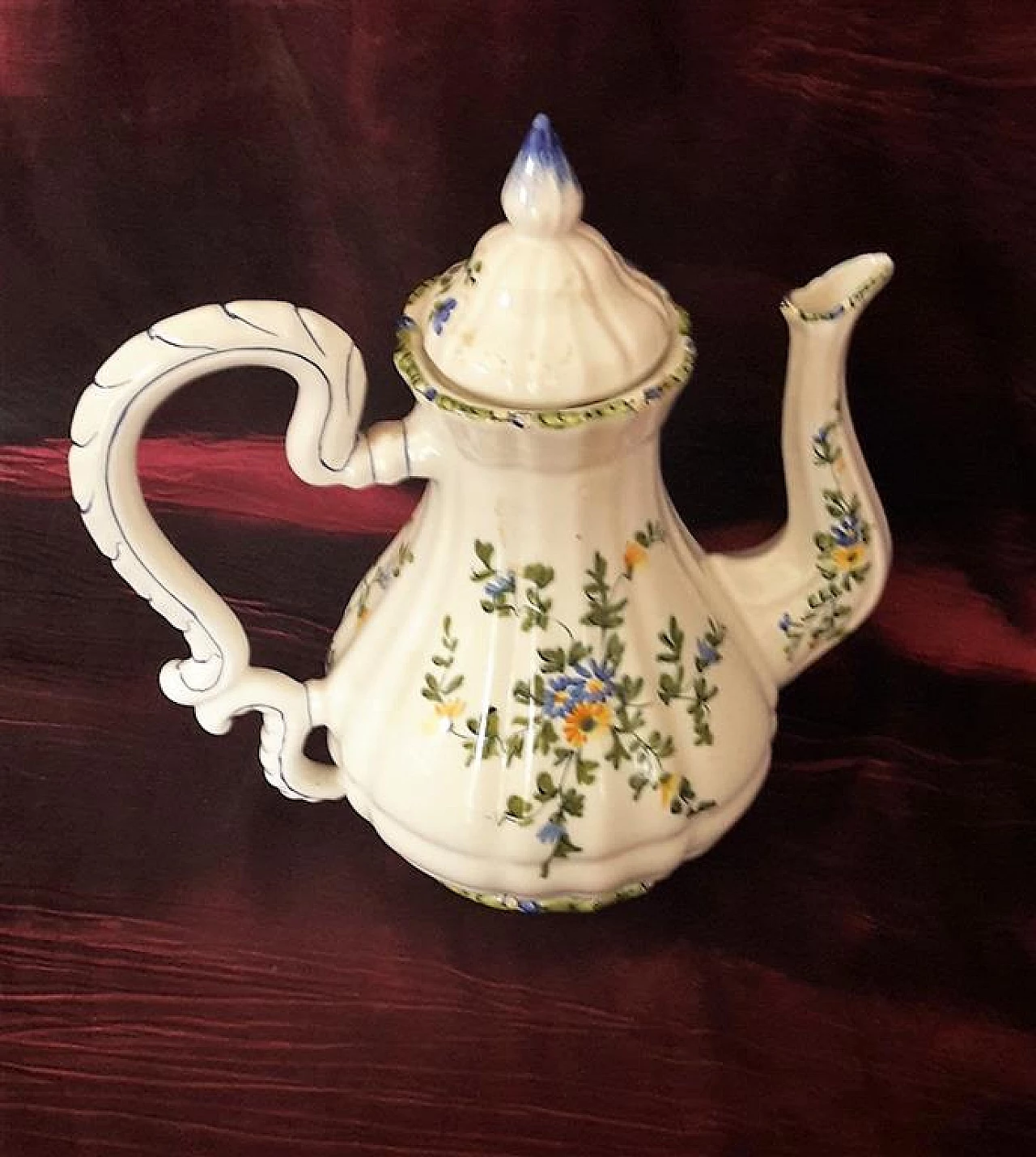 Hand-painted Bassano ceramic coffee pot 1