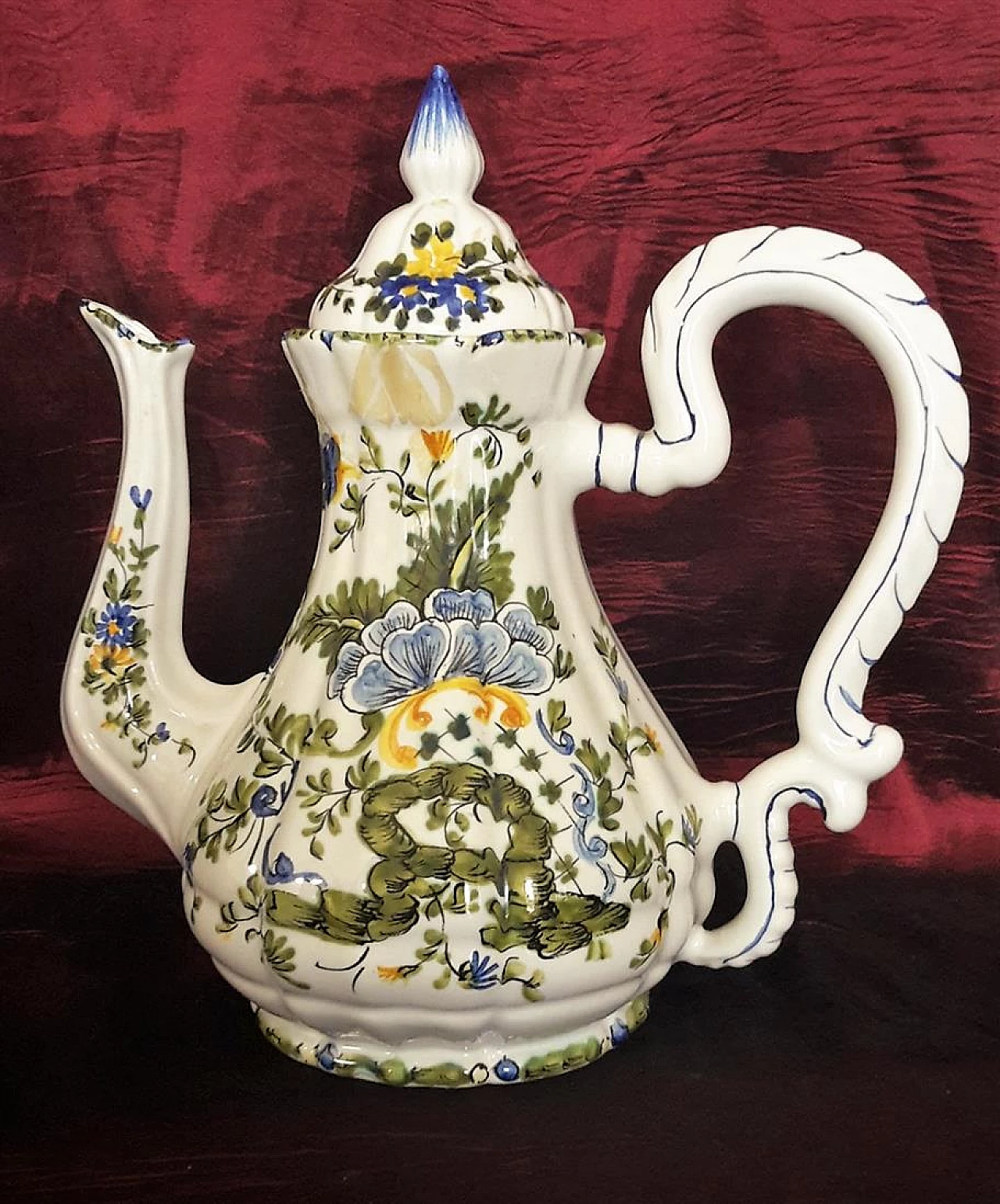 Hand-painted Bassano ceramic coffee pot 2