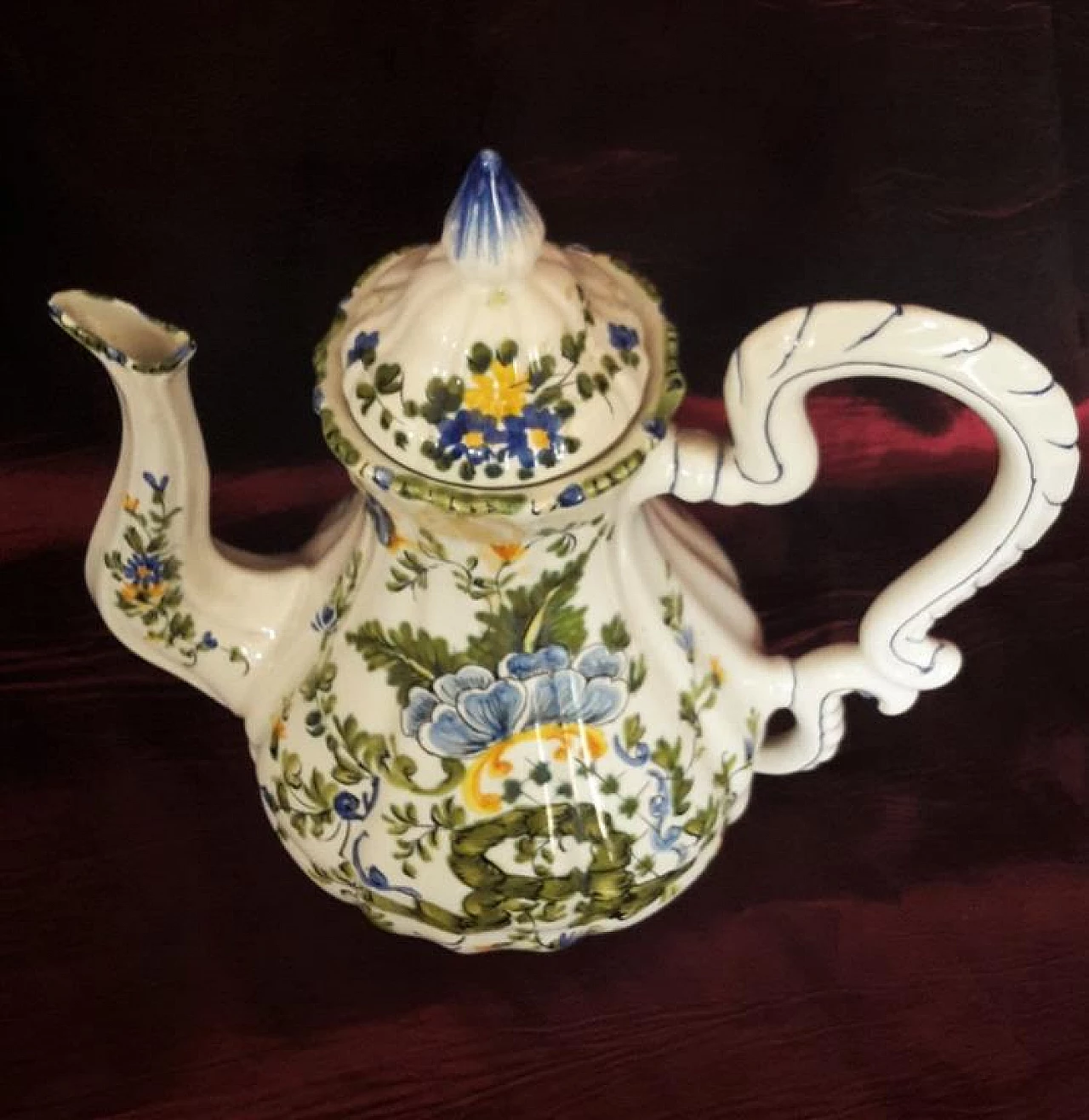 Hand-painted Bassano ceramic coffee pot 4