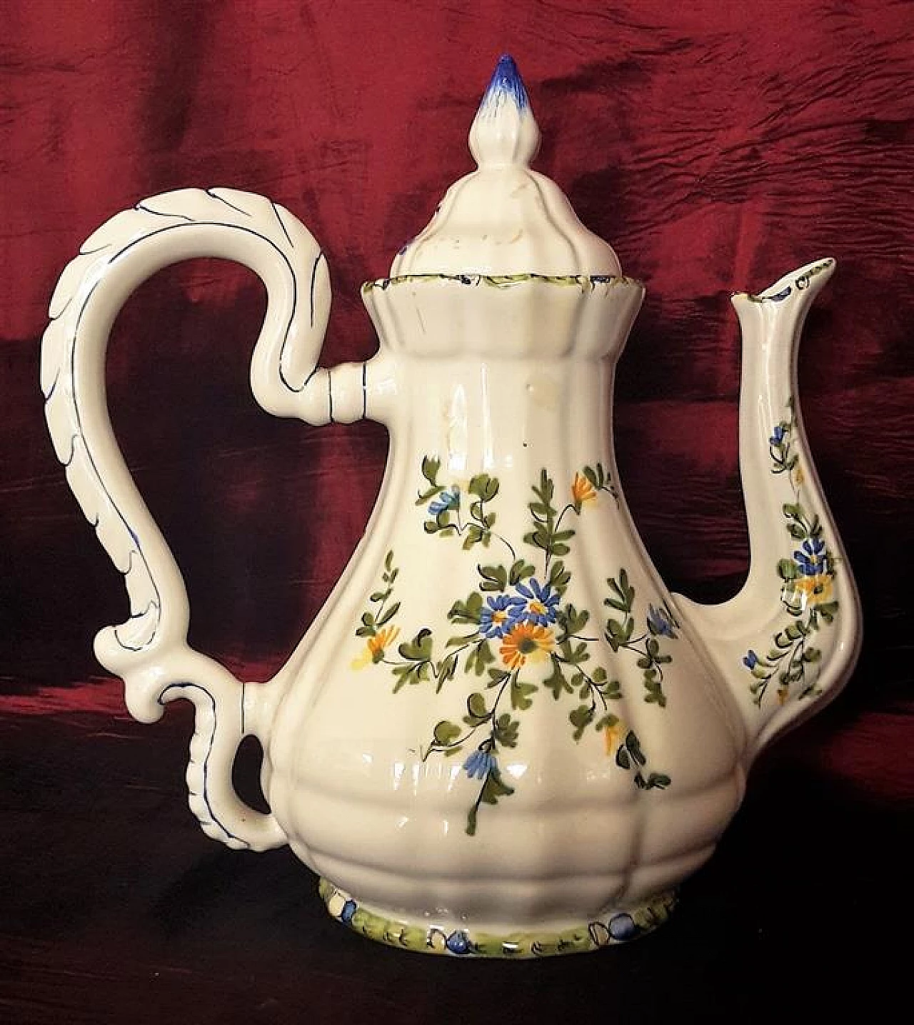 Hand-painted Bassano ceramic coffee pot 5