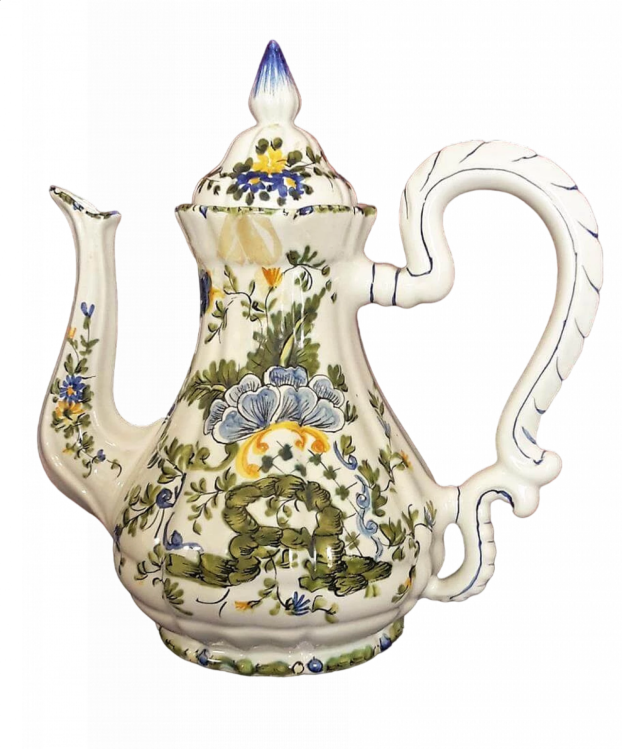 Hand-painted Bassano ceramic coffee pot 7