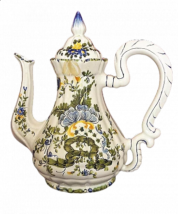 Hand-painted Bassano ceramic coffee pot