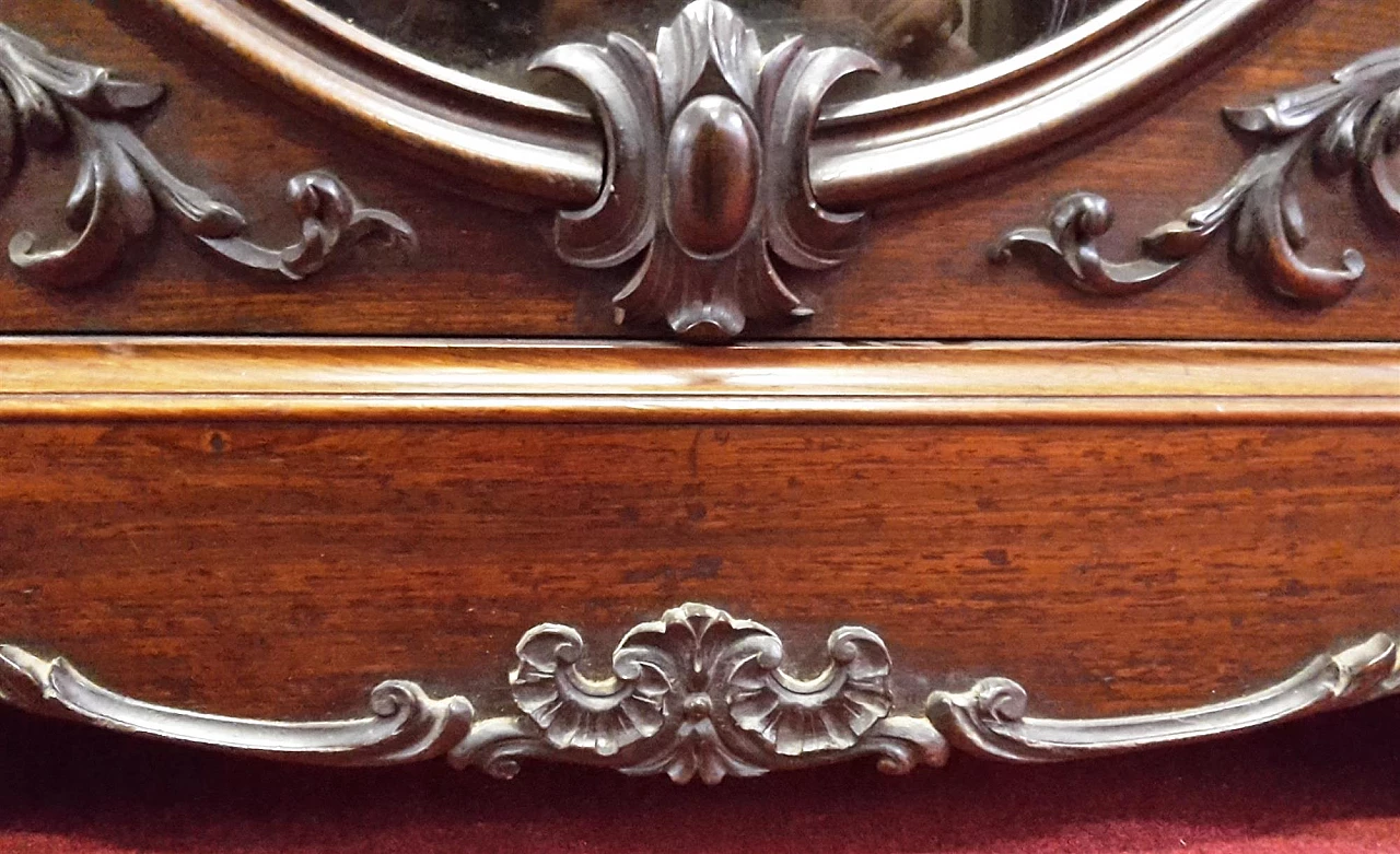 Louis Philippe carved rosewood showcase, 19th century 5