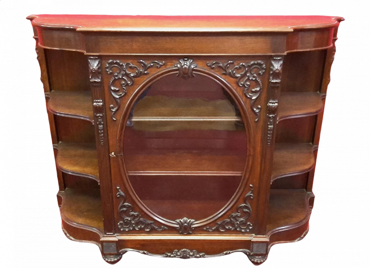 Louis Philippe carved rosewood showcase, 19th century 11