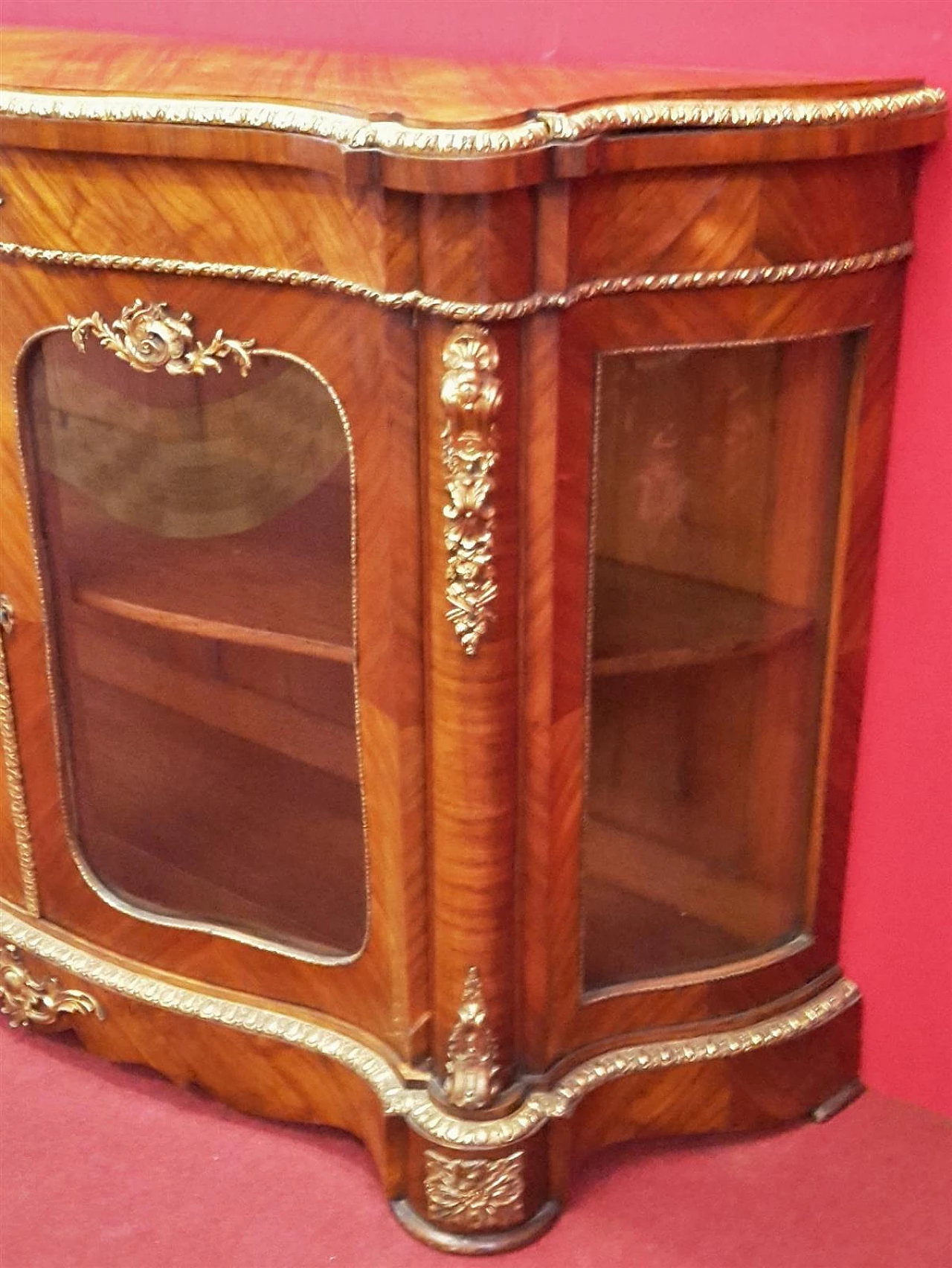 Napoleon III showcase in cherry wood, second half of the 19th century 2