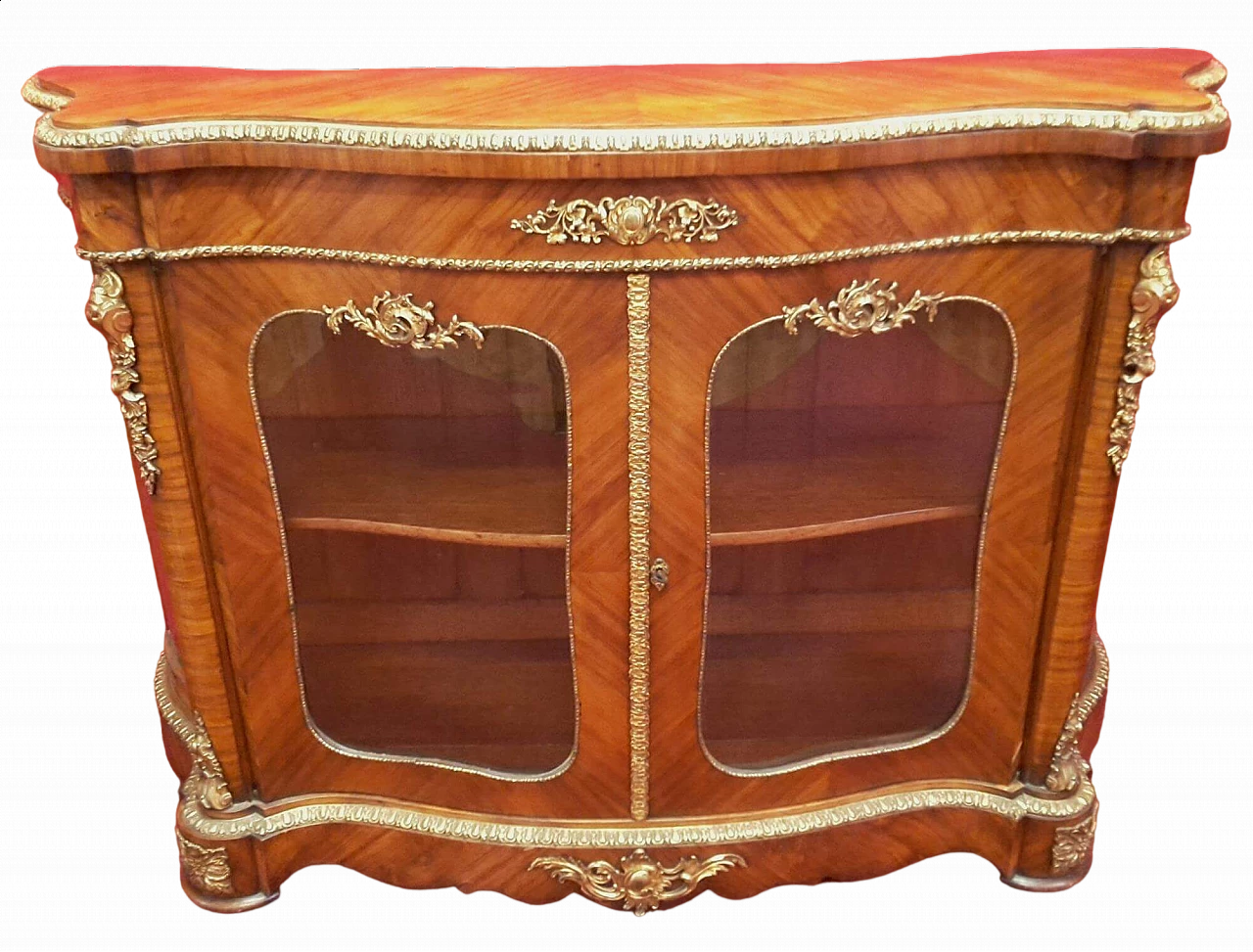 Napoleon III showcase in cherry wood, second half of the 19th century 11