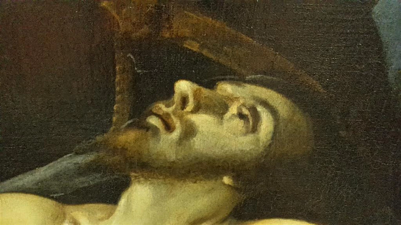 Deposition of Christ, oil painting on canvas, early 17th century 1