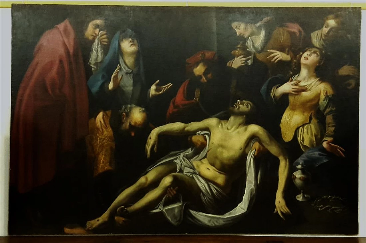 Deposition of Christ, oil painting on canvas, early 17th century 2