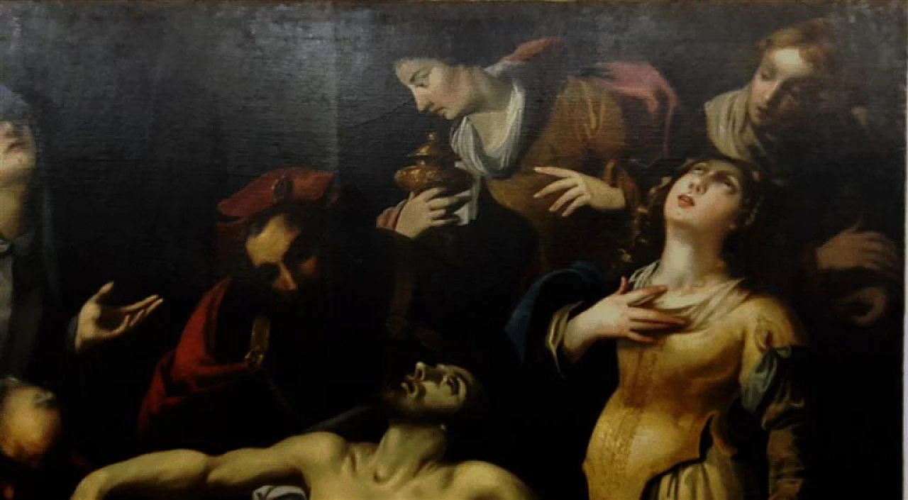 Deposition of Christ, oil painting on canvas, early 17th century 3