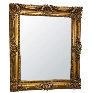 French gilded plaster mirror, 19th century