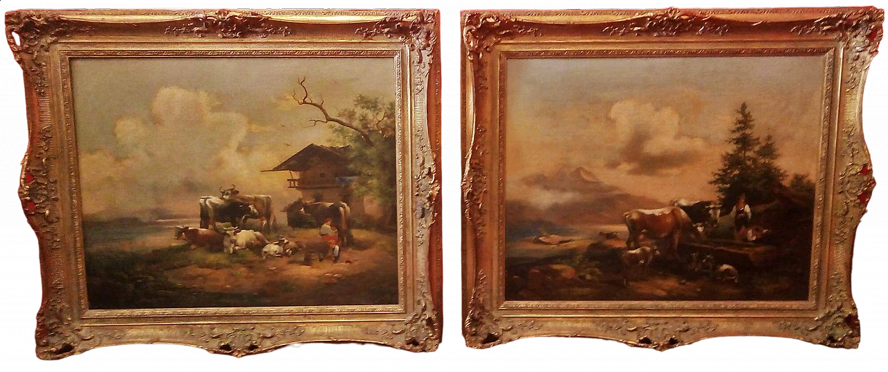 Pair of oil paintings on canvas, second half of the 19th century 11