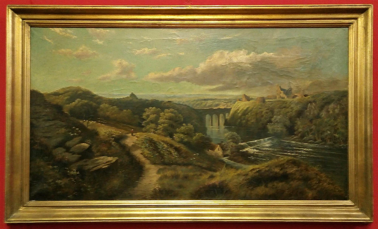 Landscape, oil painting on canvas, second half of the 19th century 1