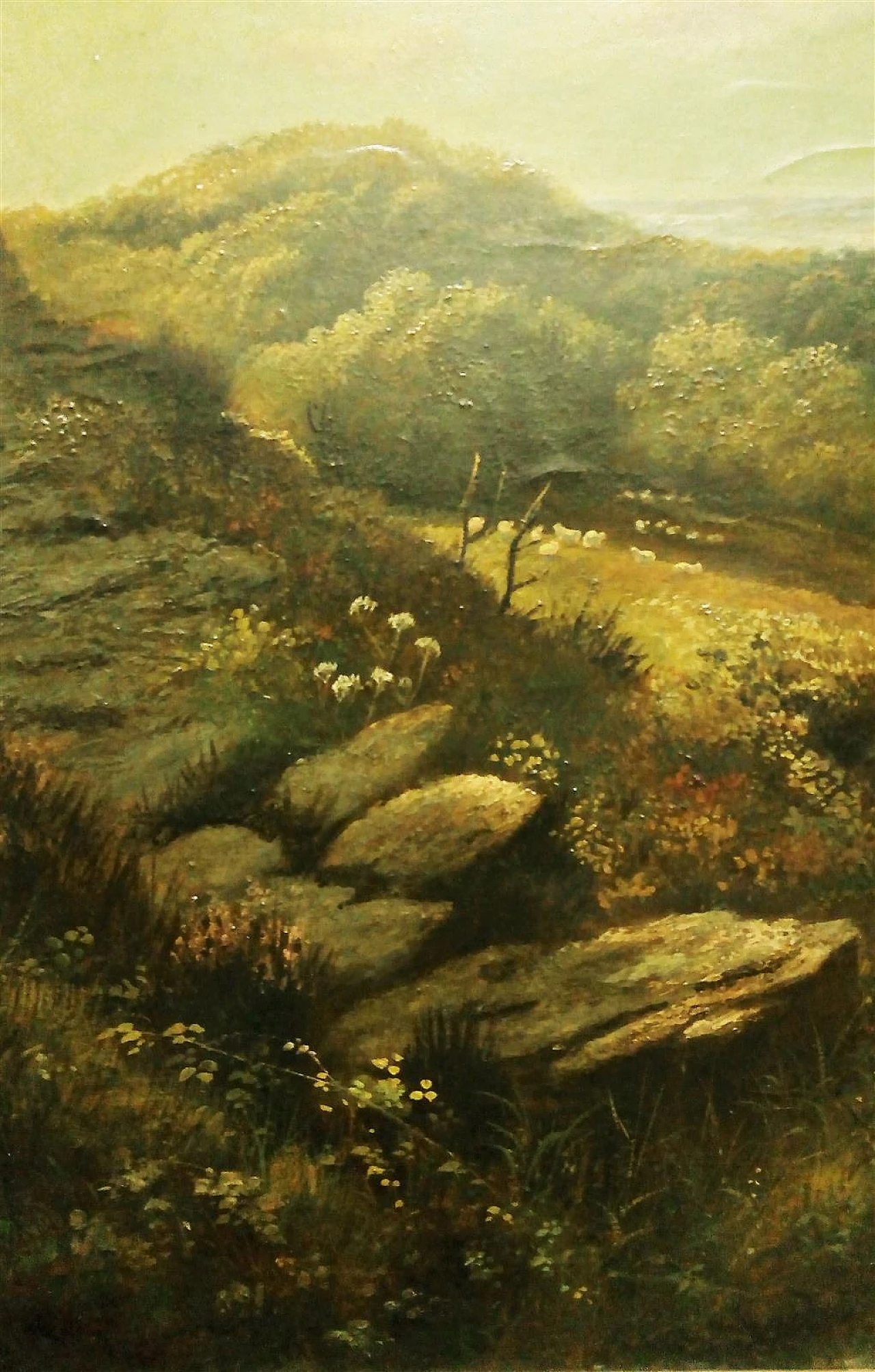 Landscape, oil painting on canvas, second half of the 19th century 3