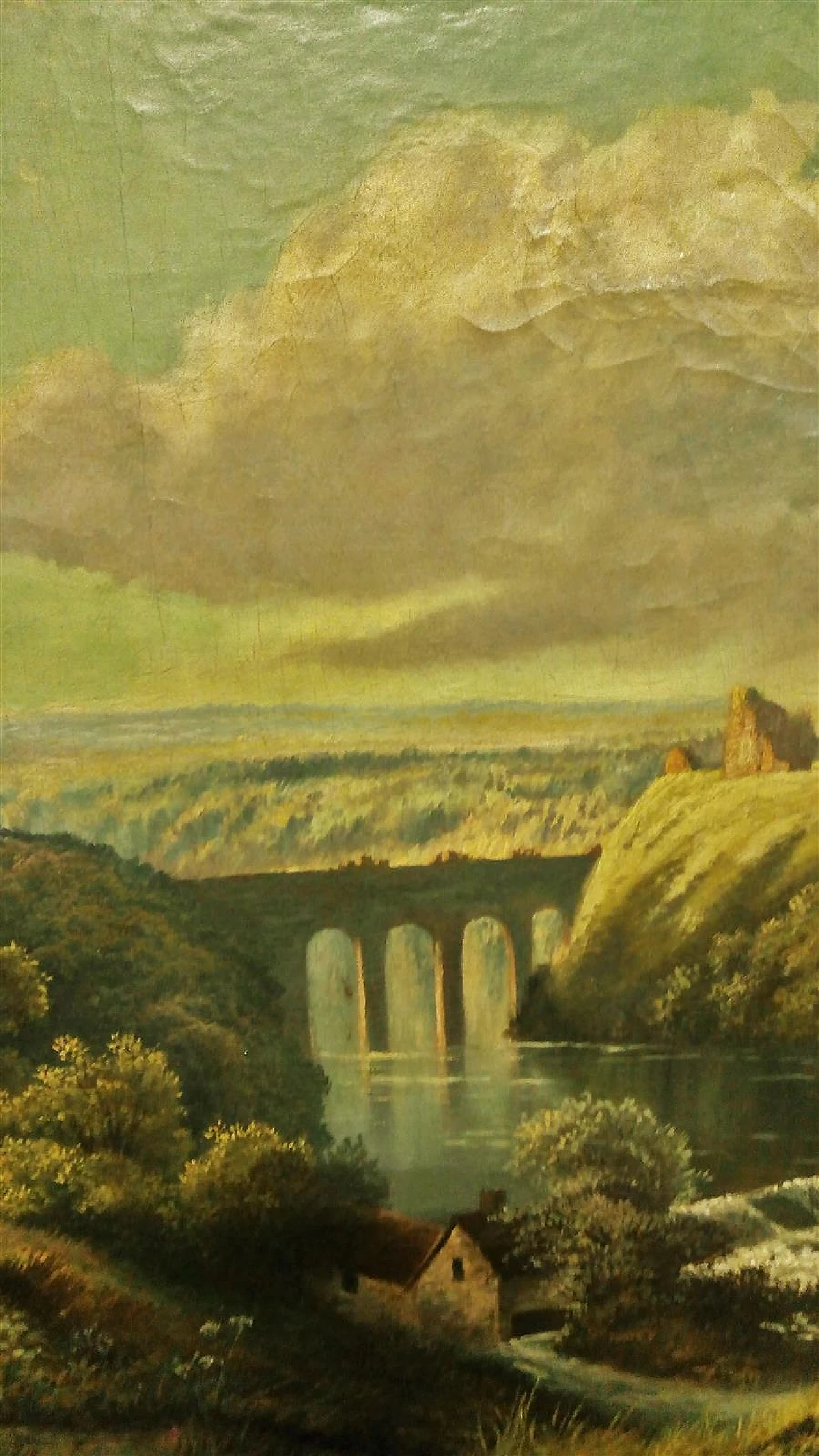 Landscape, oil painting on canvas, second half of the 19th century 5