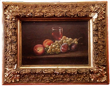 Still life, oil on canvas, mid 19th century