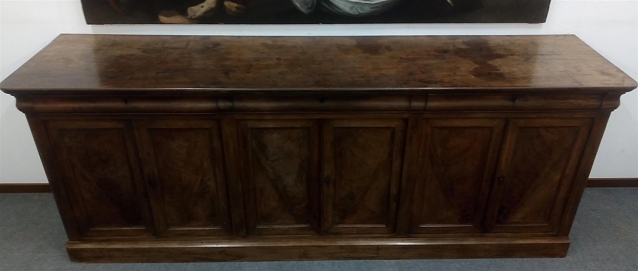 Louis Philippe mahogany sideboard with six doors, 19th century 2