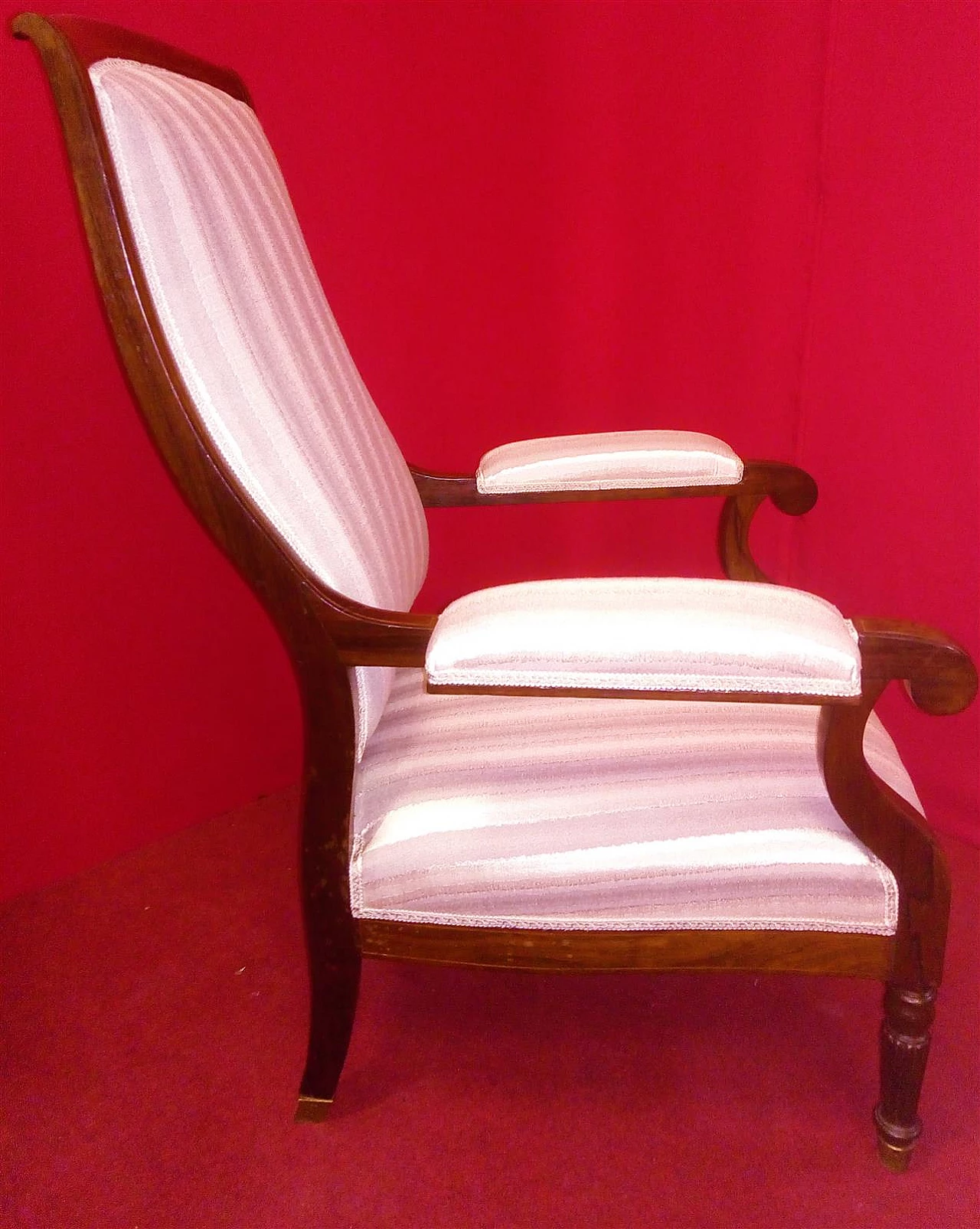 Rosewood armchair with turned feet, second half of the 19th century 2