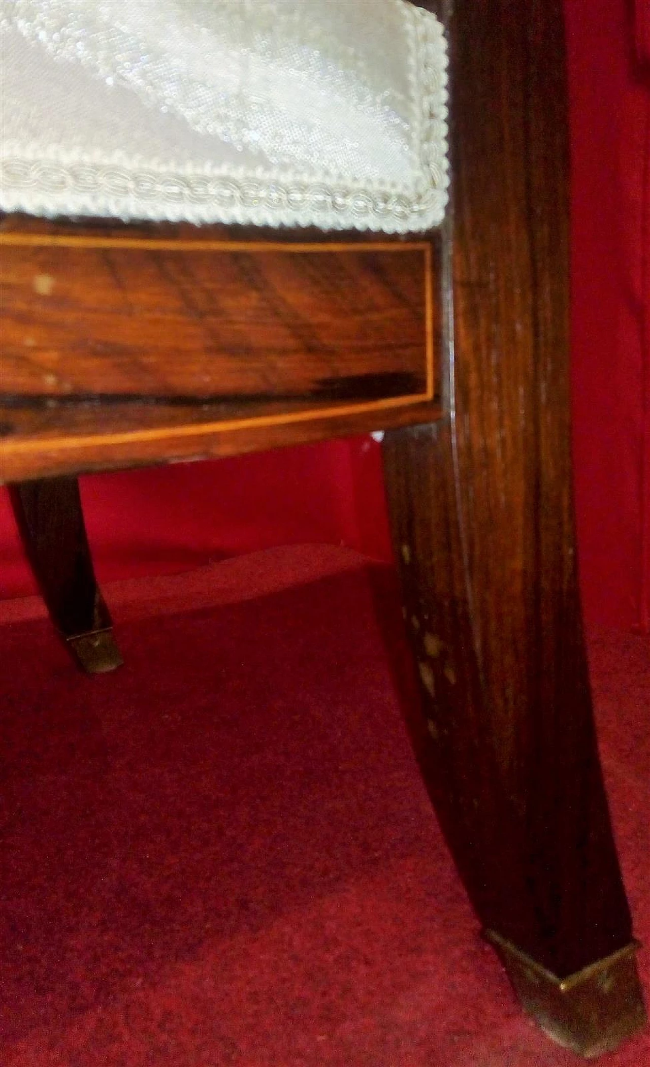 Rosewood armchair with turned feet, second half of the 19th century 6