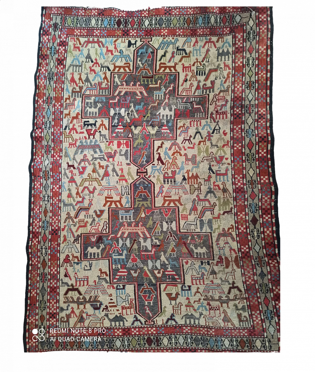 Iranian wool Sumak rug, late 19th century 9