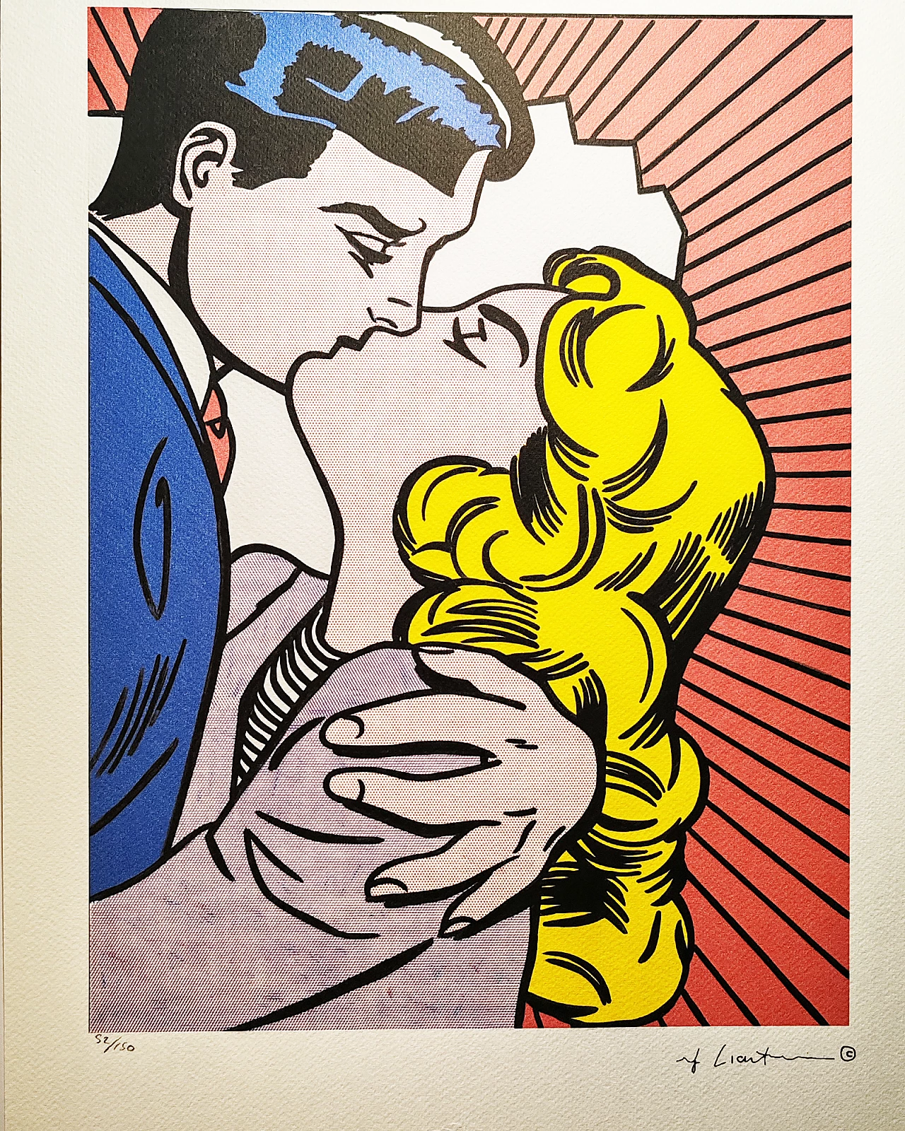 Roy Lichtenstein, kiss, lithography, 1980s 1