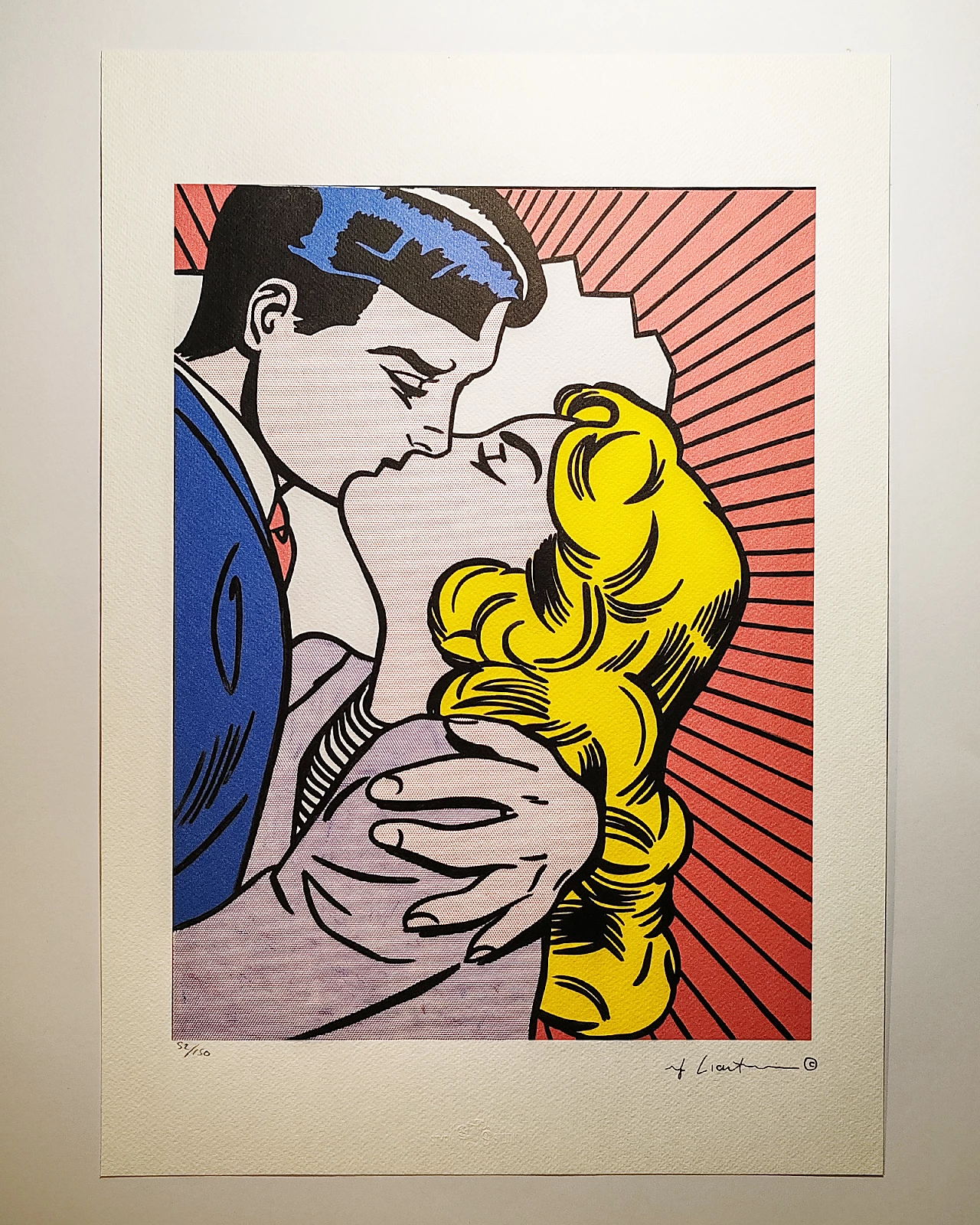 Roy Lichtenstein, kiss, lithography, 1980s 2