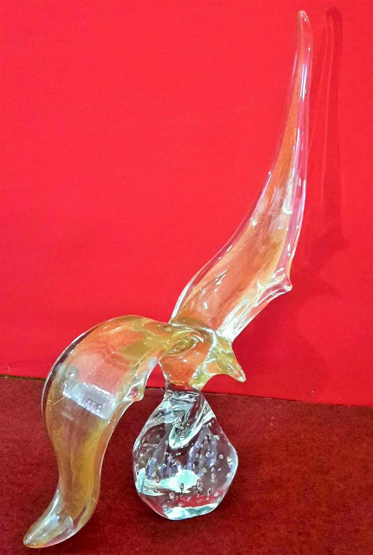 Sergio Costantini, seagull, Murano glass sculpture 1