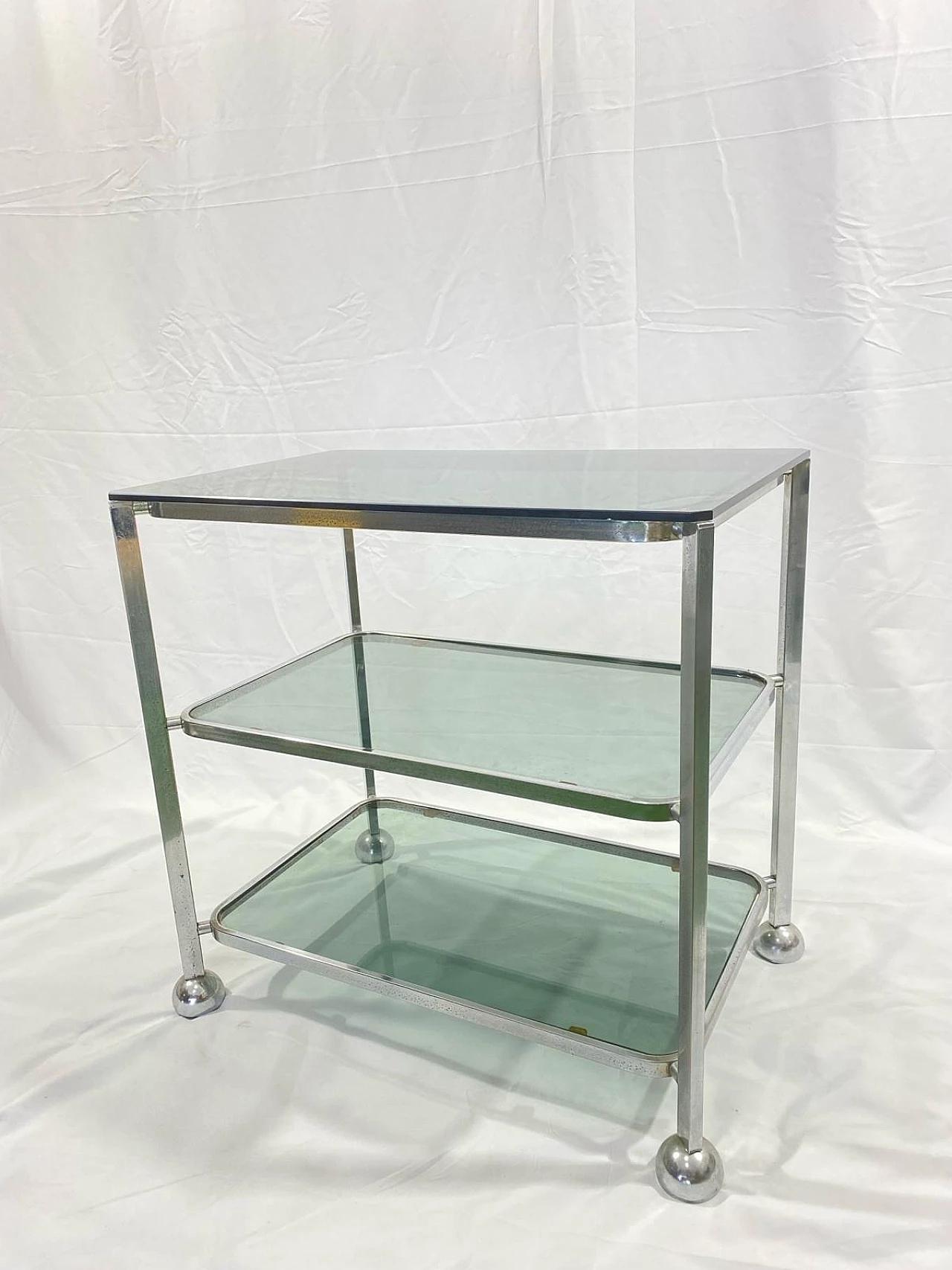 Metal and glass cart by Allegri Parma, 1970s 3