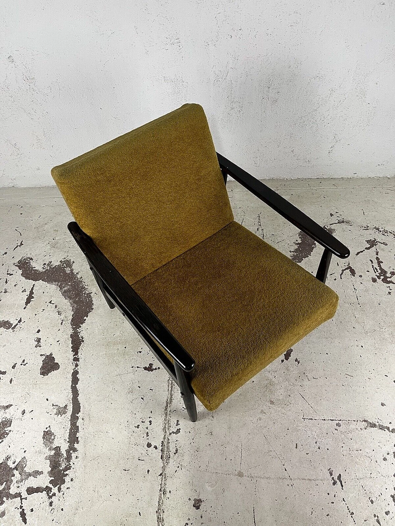 Swedish armchair in wood and fabric, 1960s 11