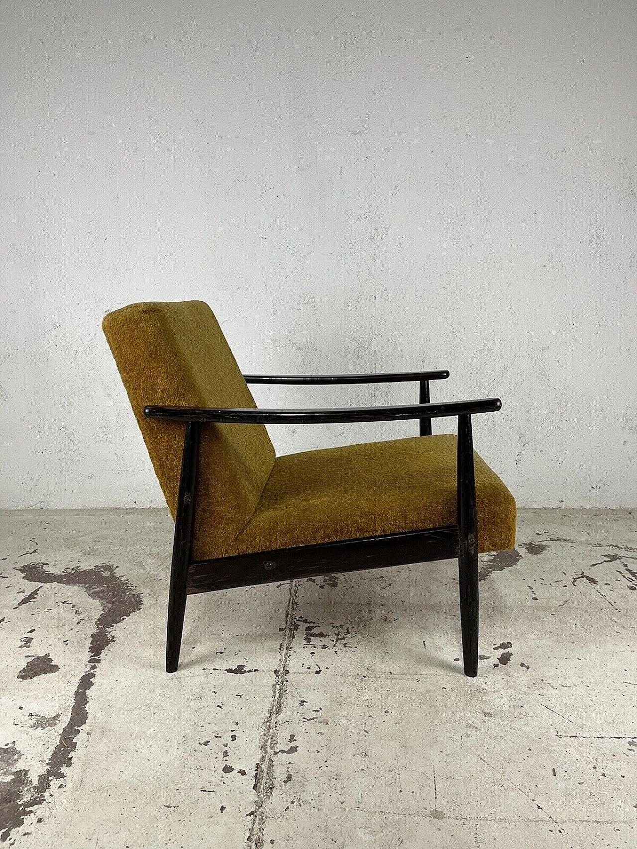 Swedish armchair in wood and fabric, 1960s 12