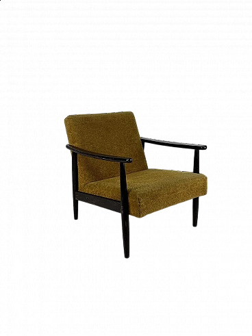 Swedish armchair in wood and fabric, 1960s