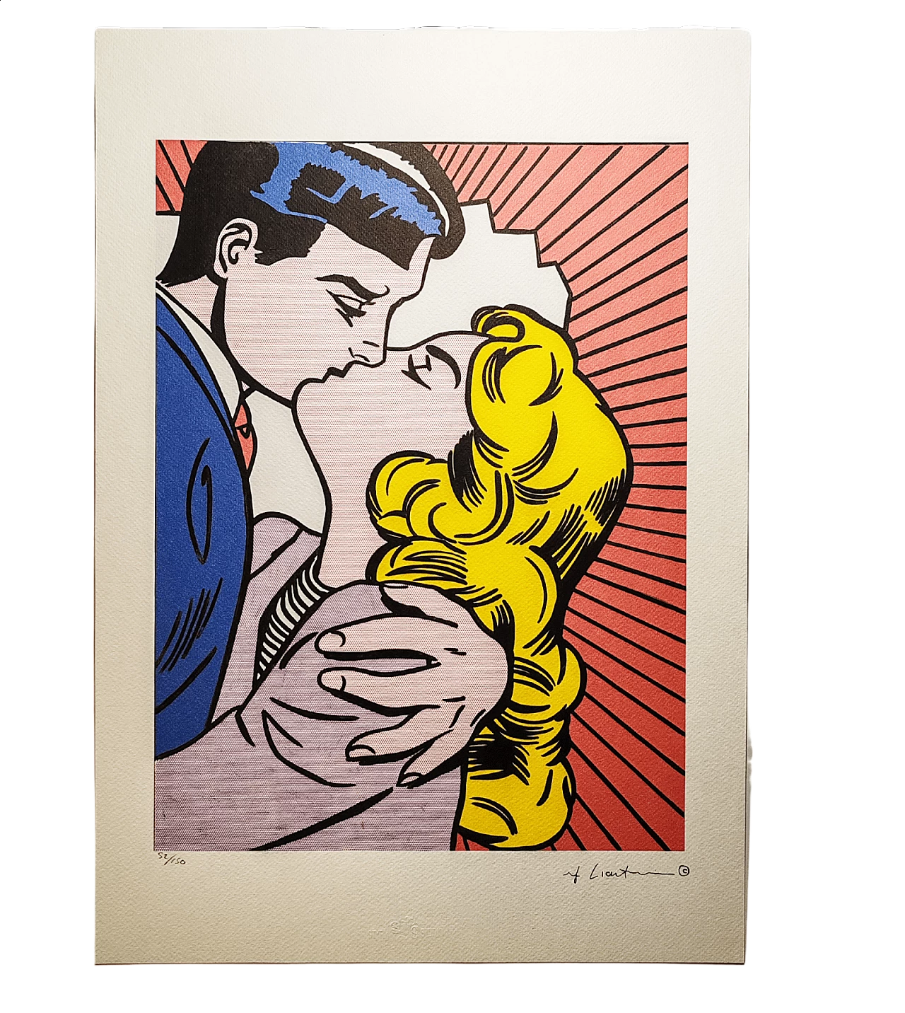 Roy Lichtenstein, kiss, lithography, 1980s 7