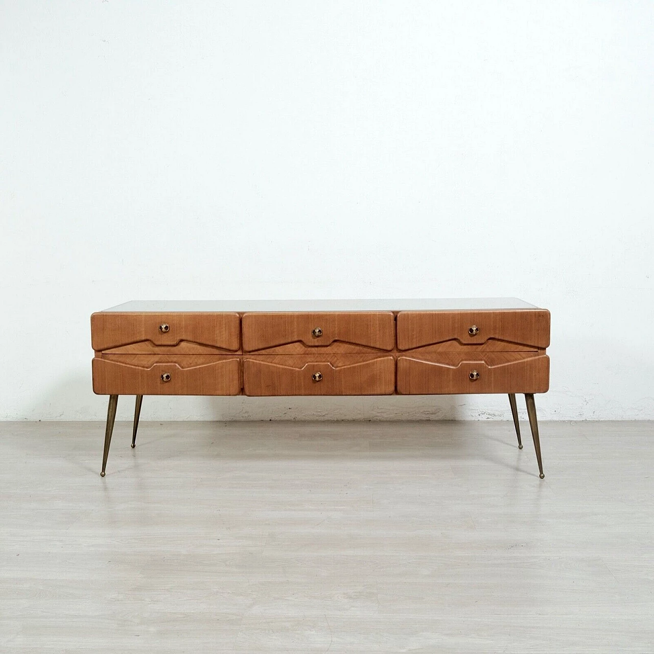 Solid wood sideboard in the style of Ico Parisi, 1950s 1