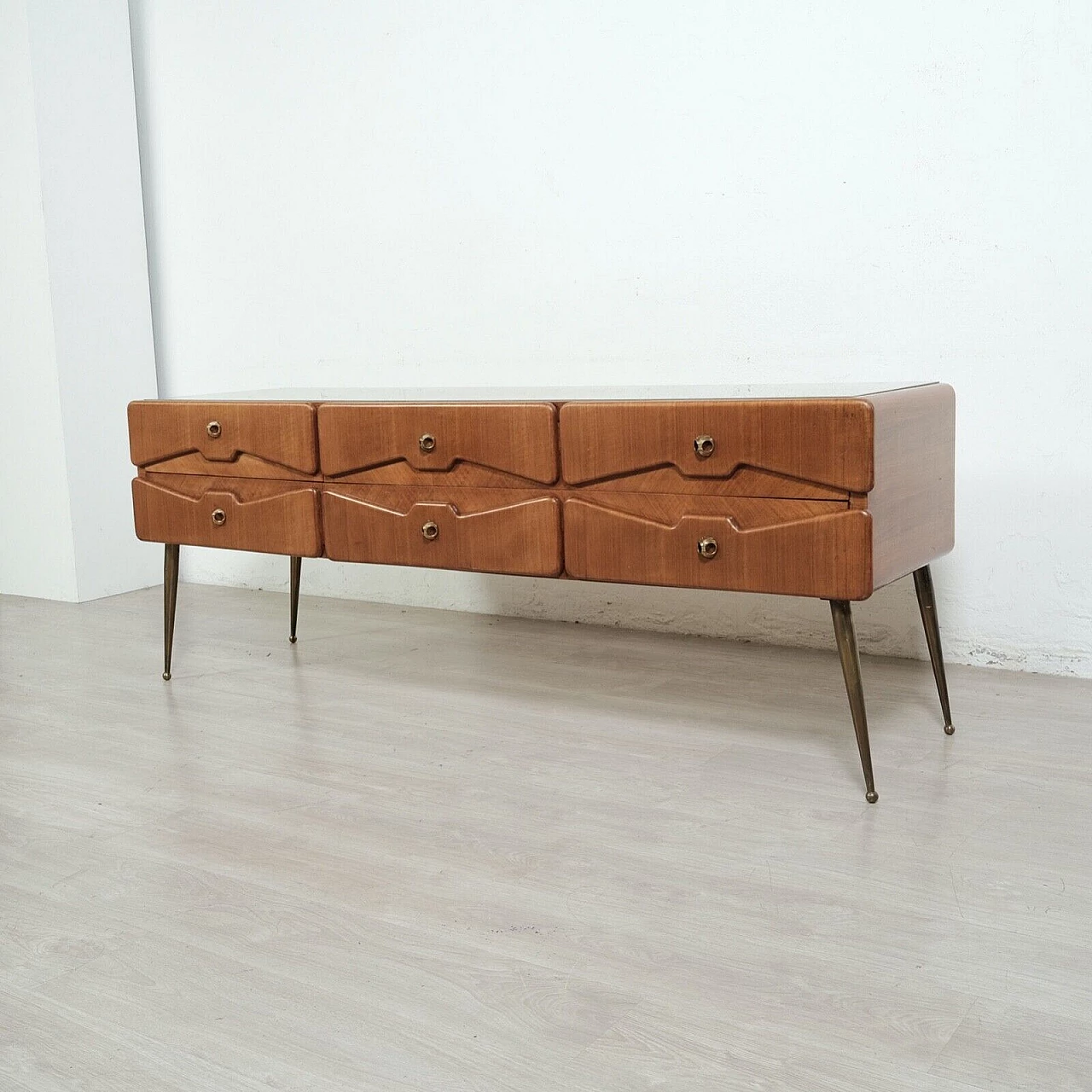 Solid wood sideboard in the style of Ico Parisi, 1950s 2