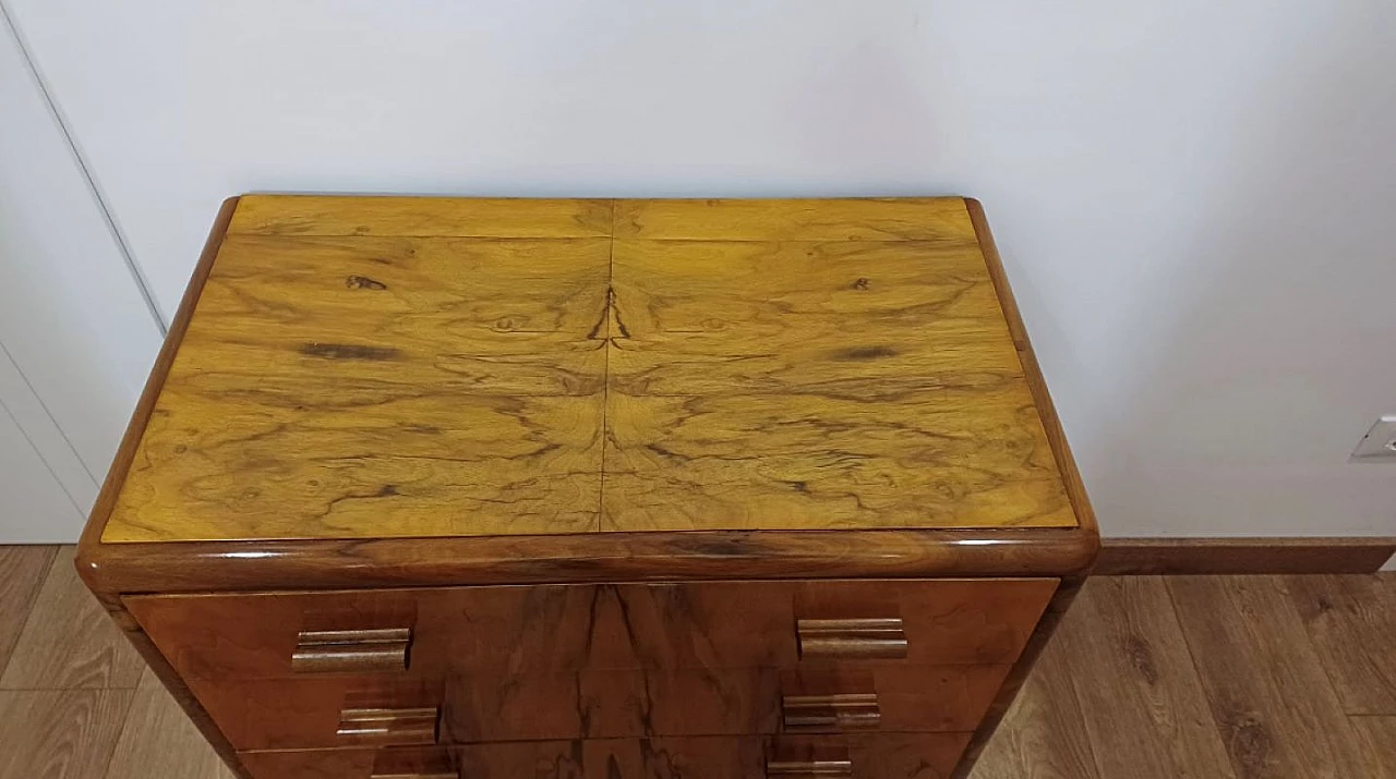 Art Deco walnut dresser, 1940s 3