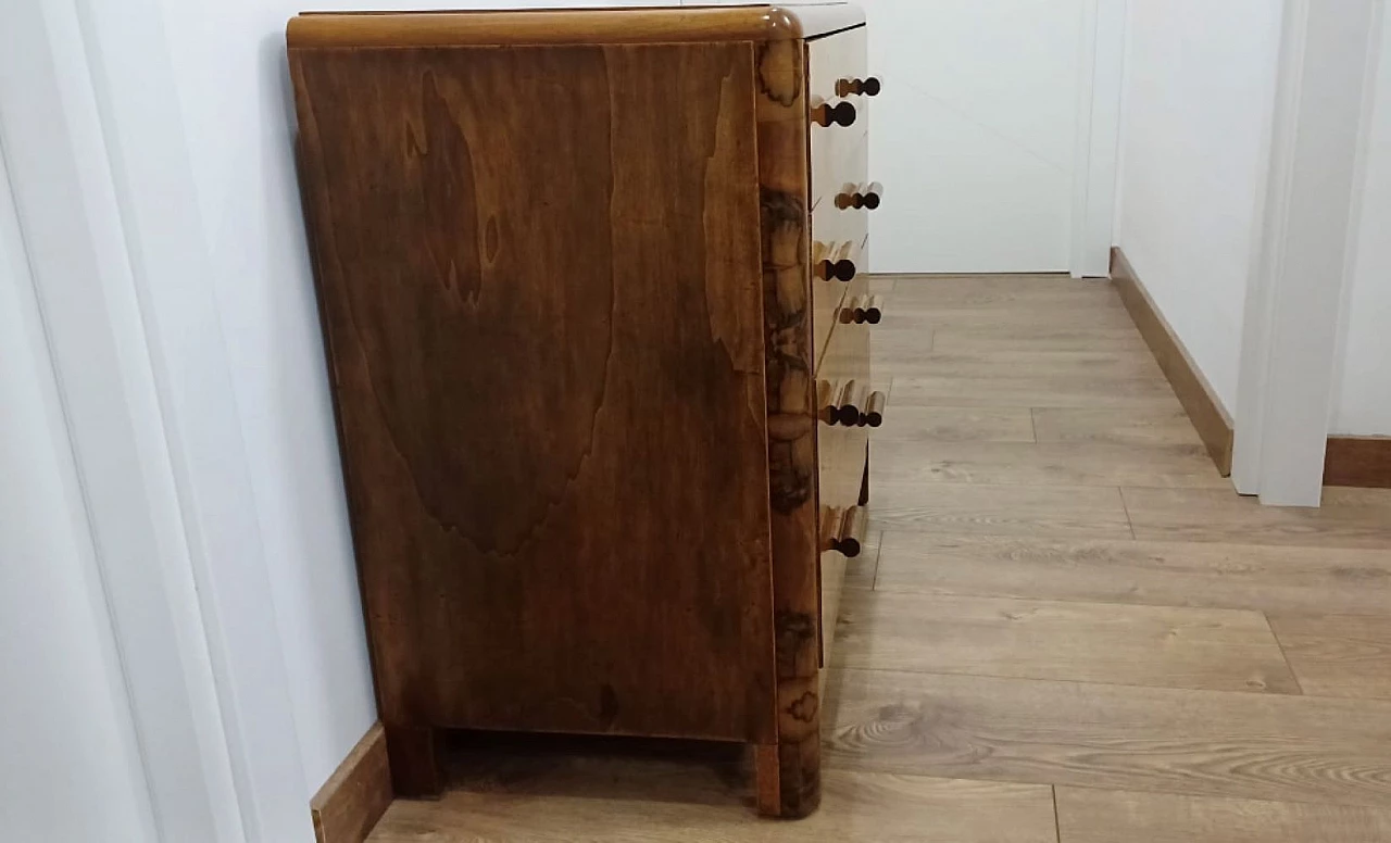 Art Deco walnut dresser, 1940s 4